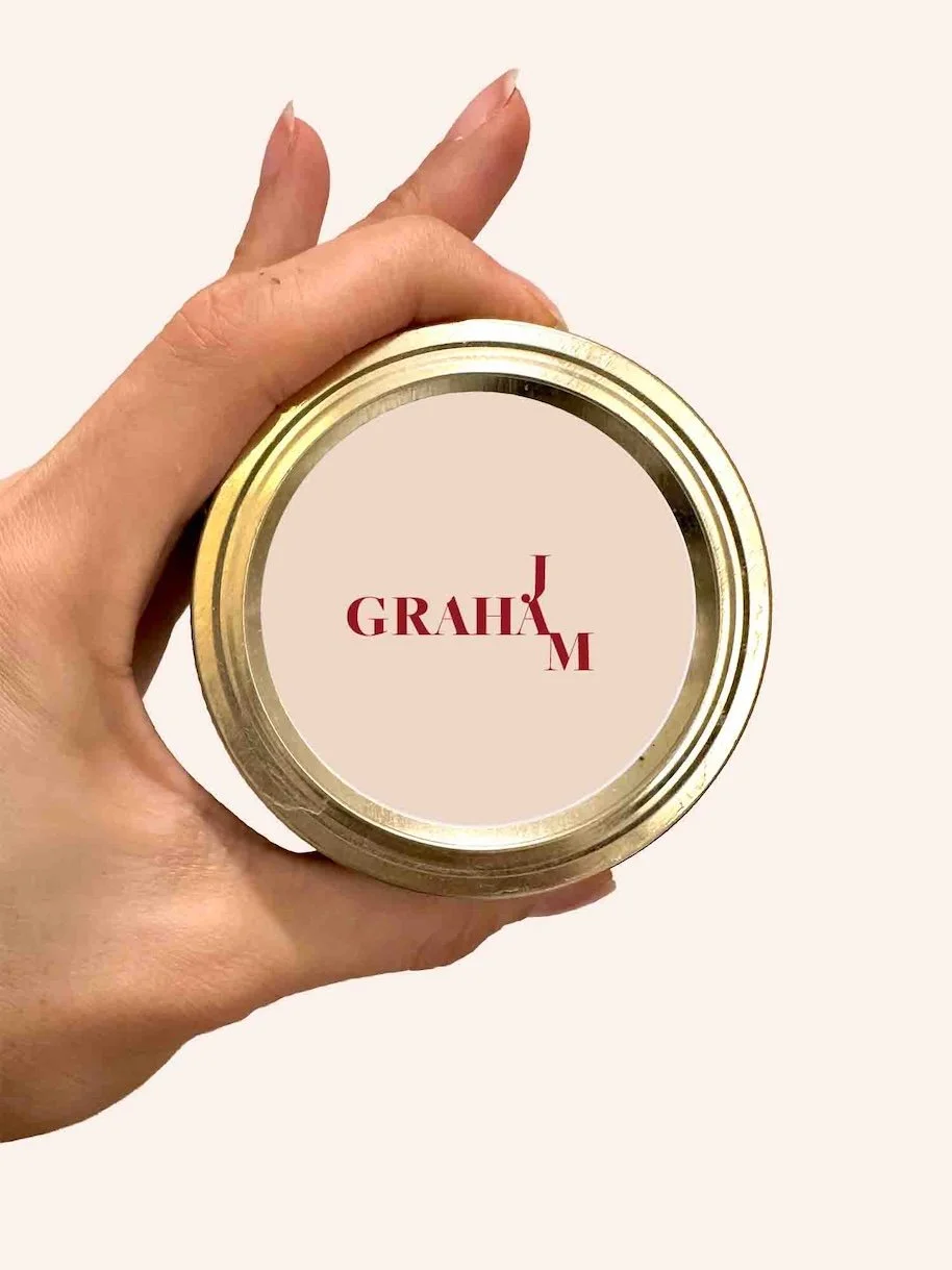 An example of Crisp Olive™ Studio branding/logo design for premium small business jam brand