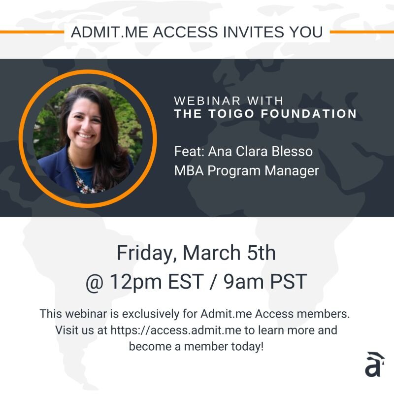Admit.me Access Exclusive Webinar with The Toigo Foundation</a>