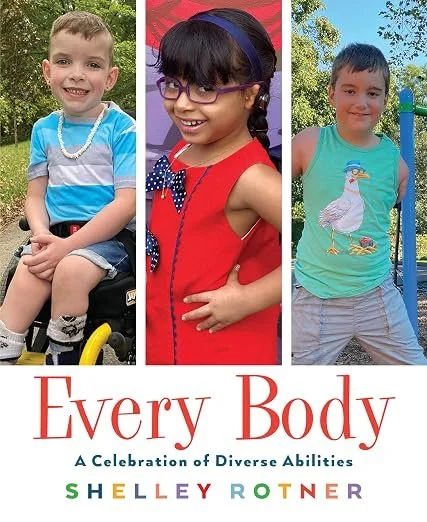 Book cover featuring photographs of three children with different disabilities and abilities.