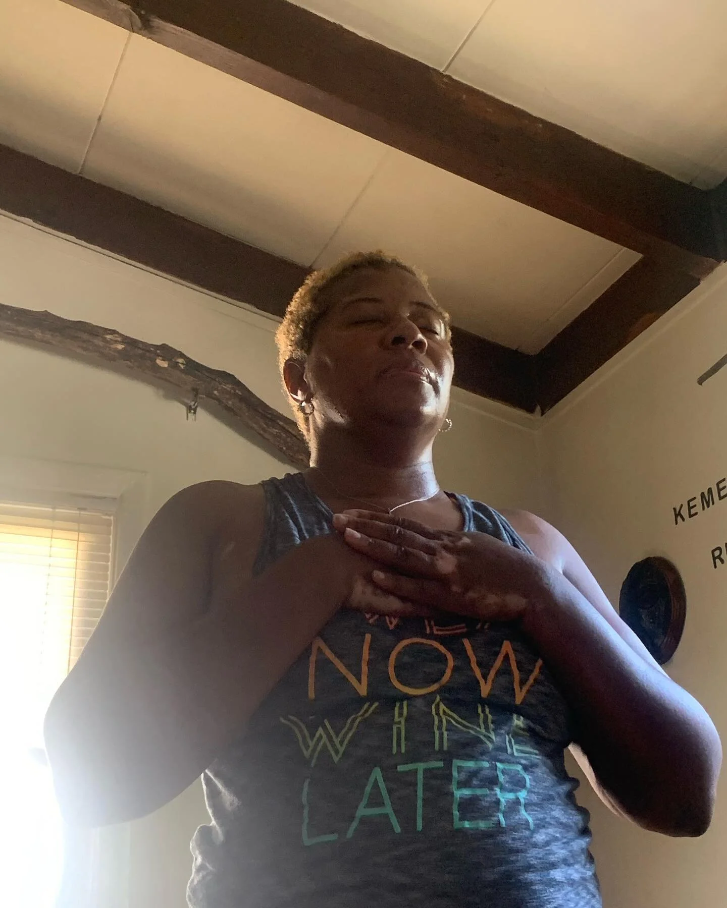 Kemetic Yoga with Michele Blu #michelebluyoga #kemeticyoga #privatesession #yoga #kemeticspirituality #poseofimmortality #bookme