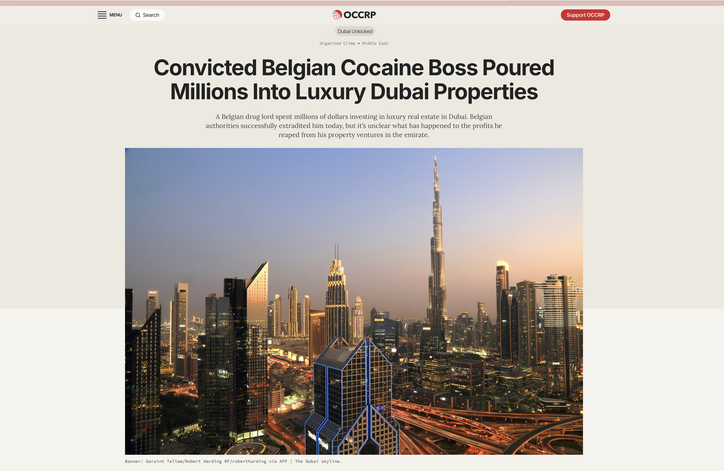 Scoop: Belgian drug lord spent millions of dollars investing in luxury real estate in Dubai. Belgian authorities successfully extradited him today, but it’s unclear what has happened to the profits he reaped from his property ventures in the emirate.