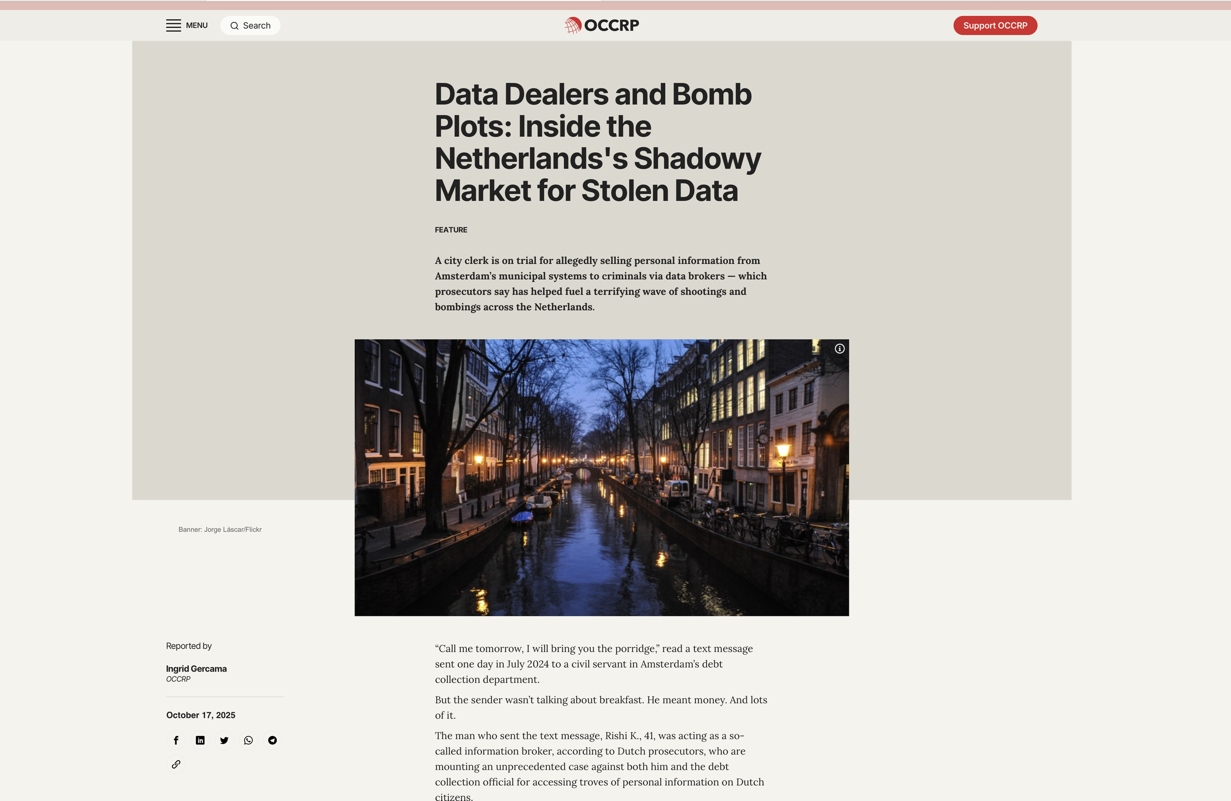 Feature: A city clerk is on trial for allegedly selling personal information from Amsterdam’s municipal systems to criminals via data brokers — which prosecutors say has helped fuel a terrifying wave of shootings and bombings across the Netherlands. 