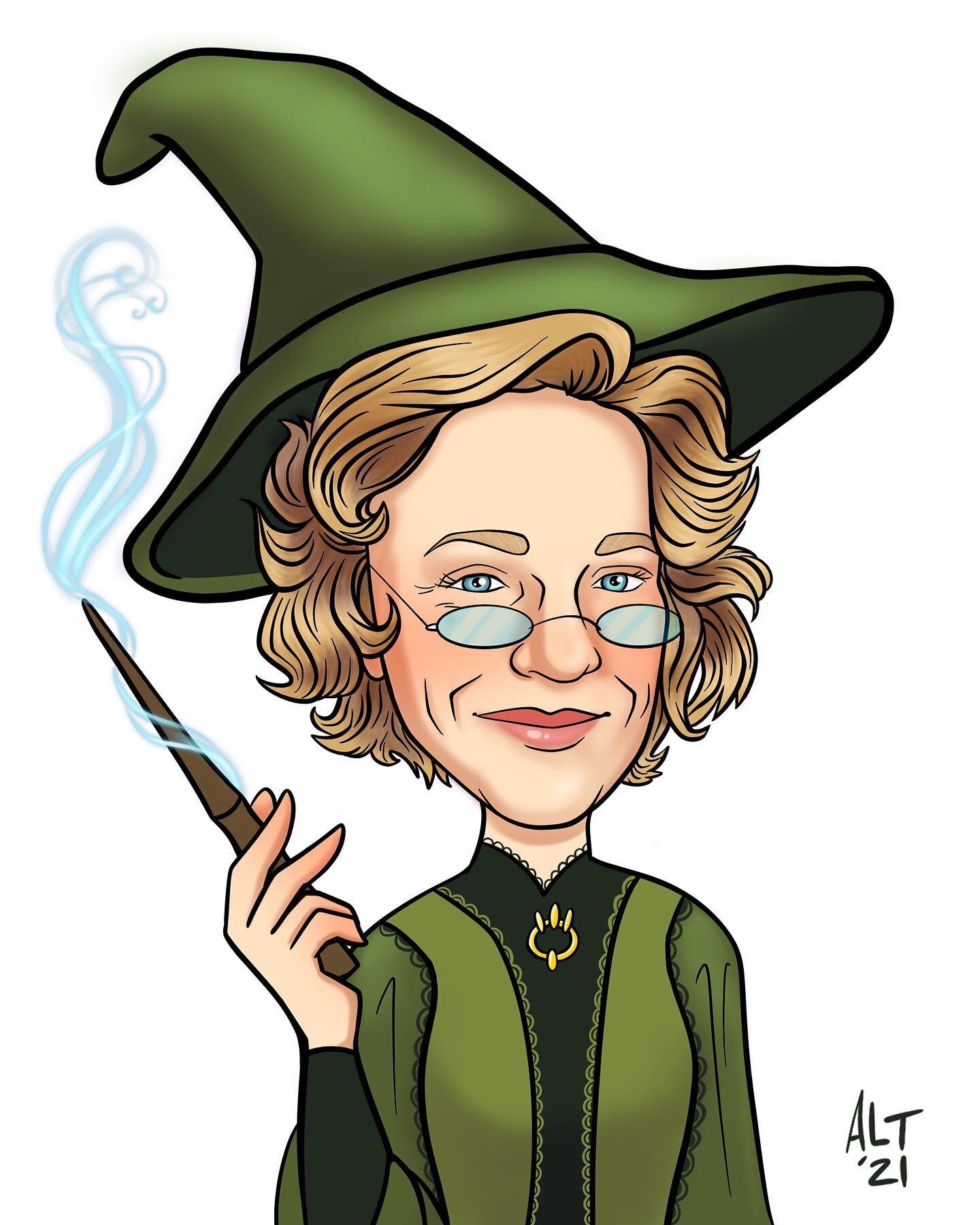 Customer: Can you make me look like Professor McGonagall from Harry Potter?
Artist: say no more 🧙&zwj;♀️ 
Thank you @artdabblings  for the commission! Check out her work!