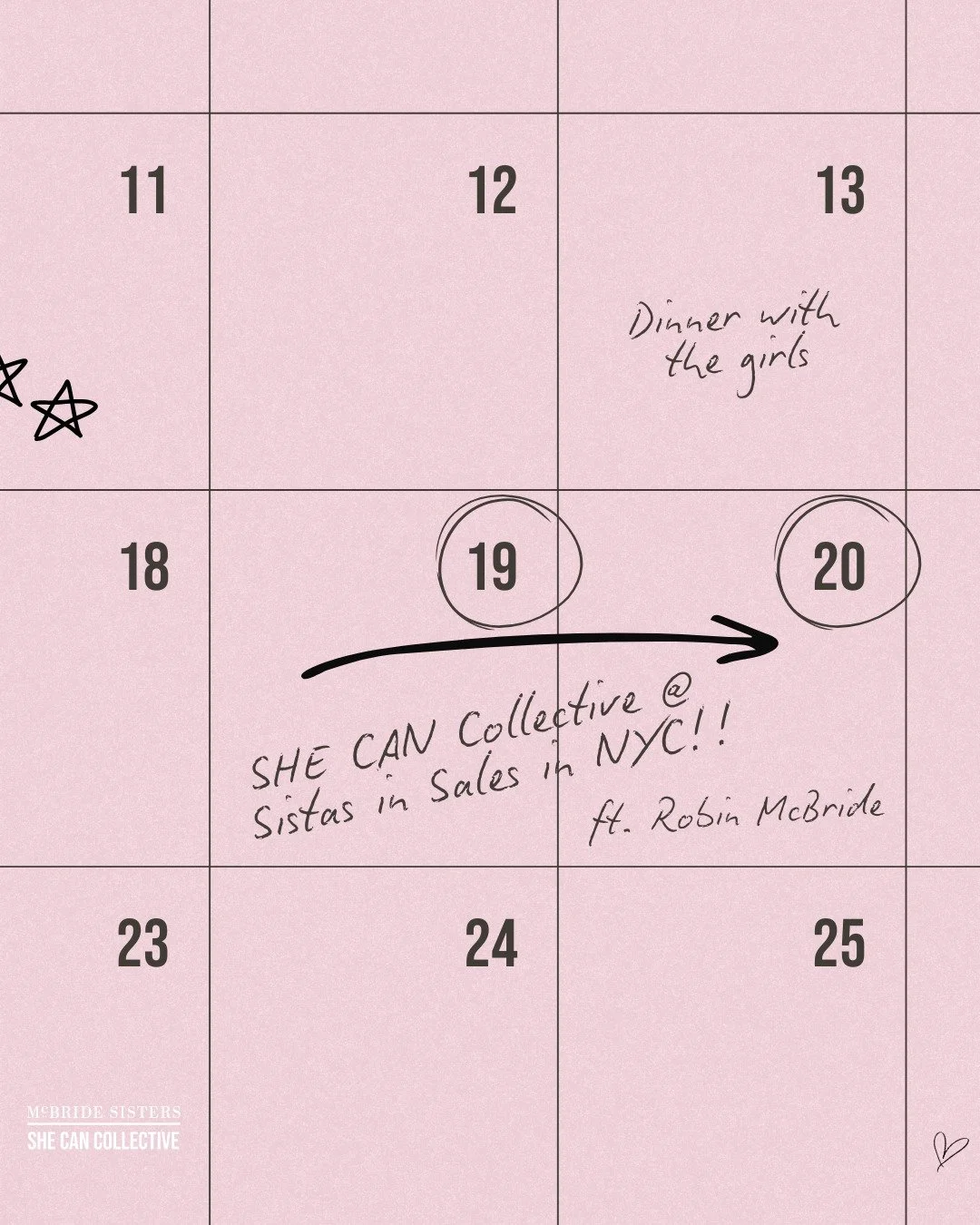 Hello NYC!! We're popping out at the Sistas In Sales Summit.
For the first time ever, we&rsquo;re showing up as the SHE CAN Collective, our new platform created to support ambitious women with real-world resources, mentorship, and opportunities to th