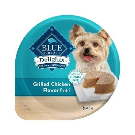 Blue Buffalo Delights Pate, 3.5oz tray (any flavor)