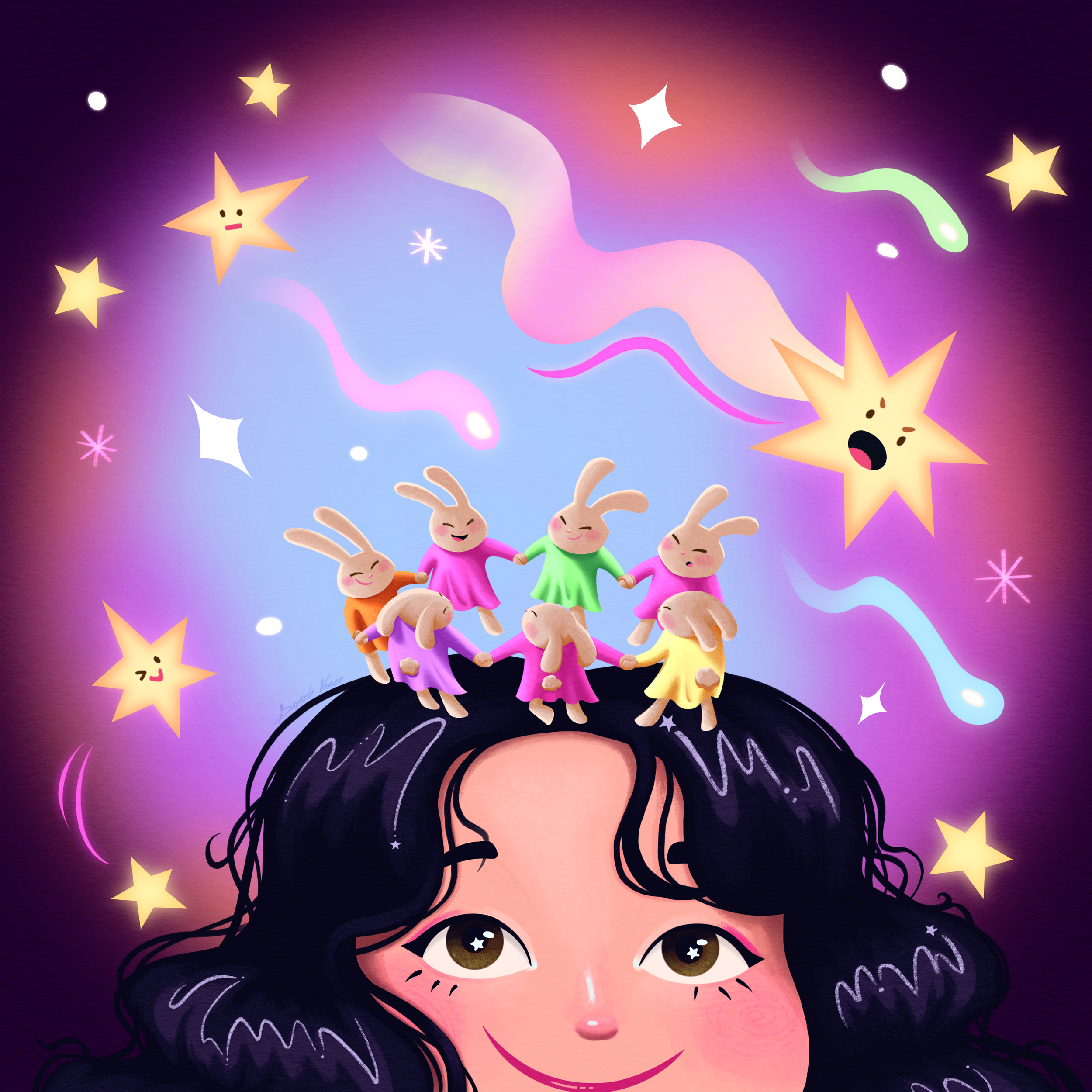 An illustration of what the inside of my brain looks like.