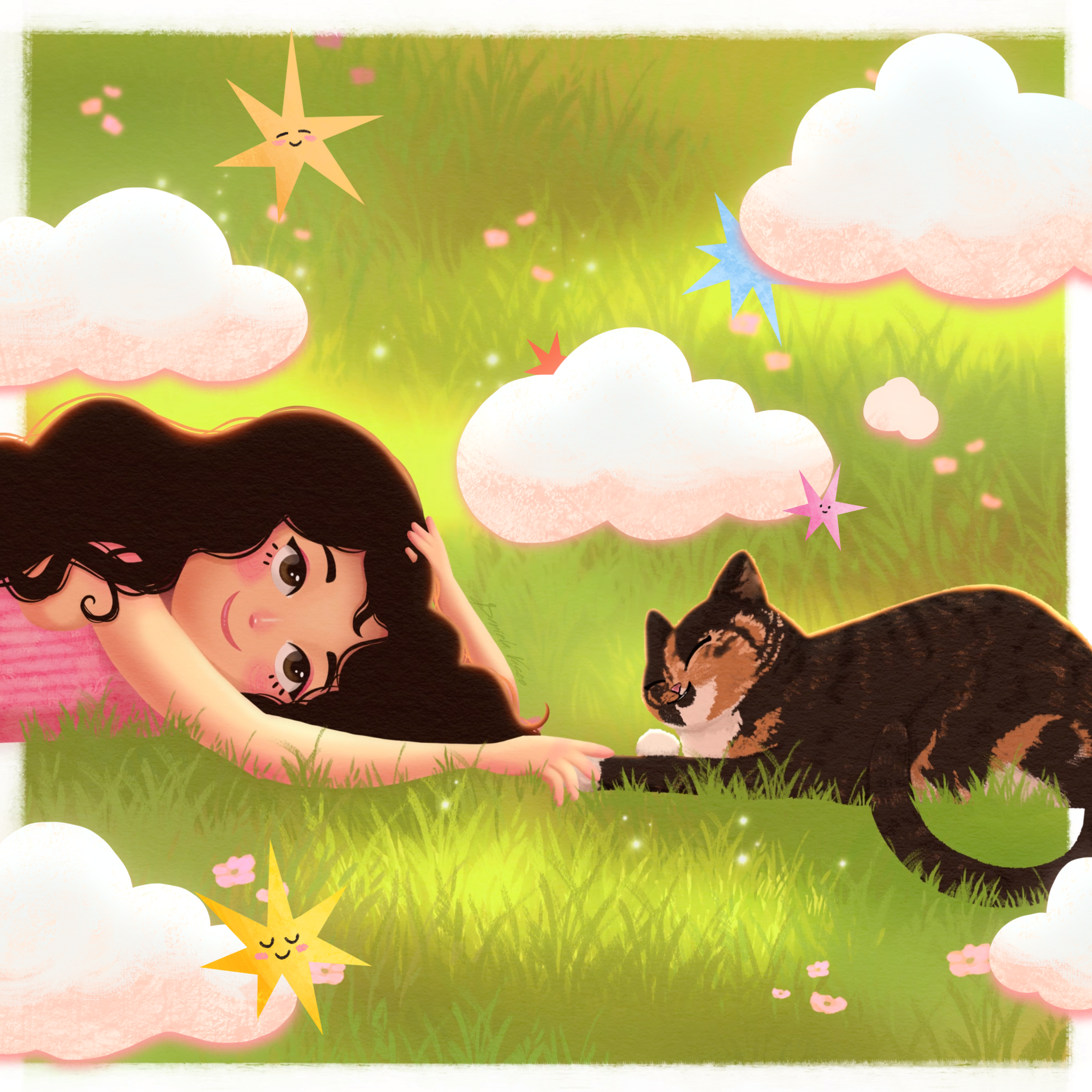 Slow blinking at my cat in the garden- click to see the GIF.