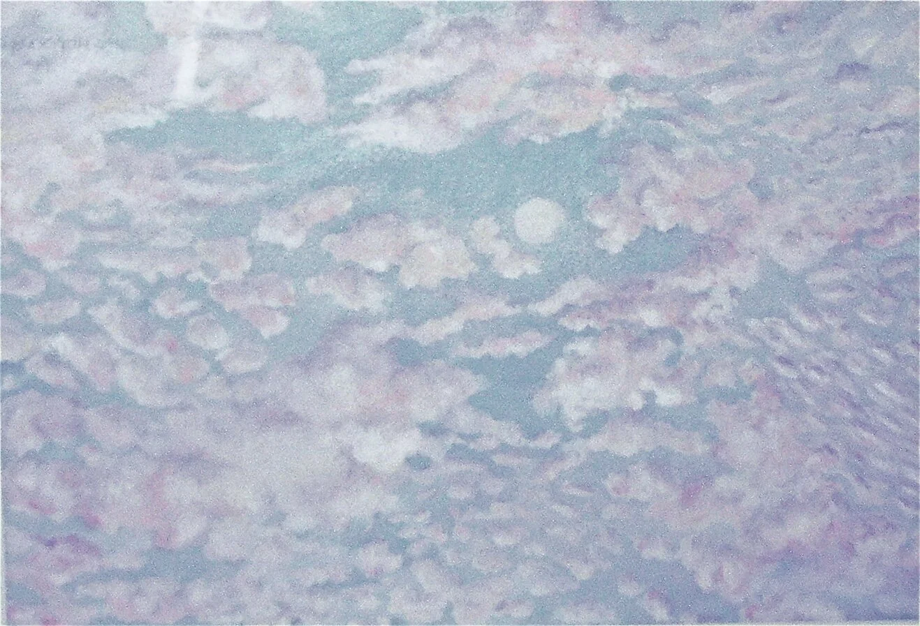 Moon Over the New Jersey Turnpike, 1997, watercolor and colored pencil on Arches paper, 7.5" x 11"