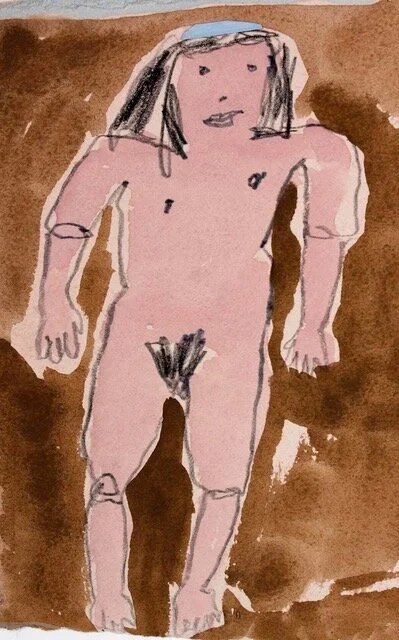 Sirens: Aster, 1982, colored pencil and watercolor on paper, 7.5" x 6.75"