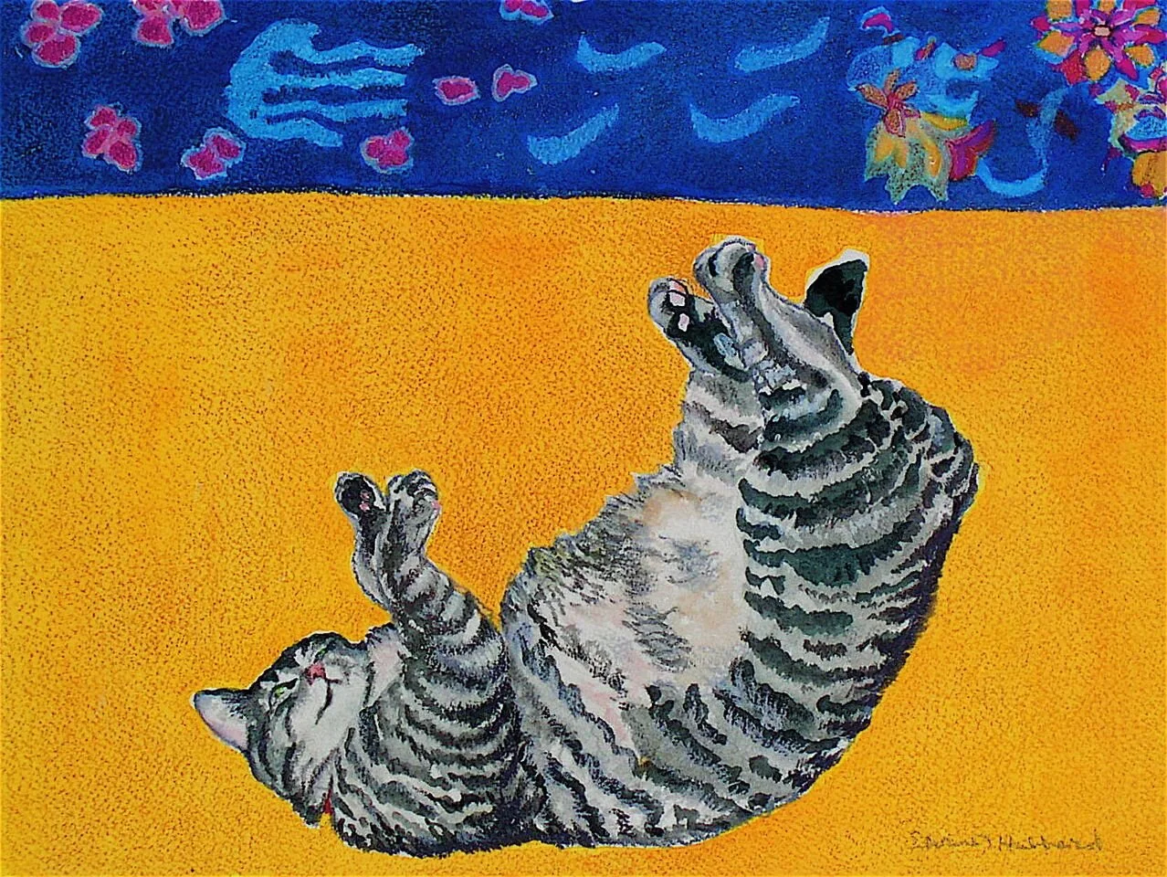 Rolling Newie, 2004, watercolor, gouache and colored pencil on Arches paper, 9” x 14”