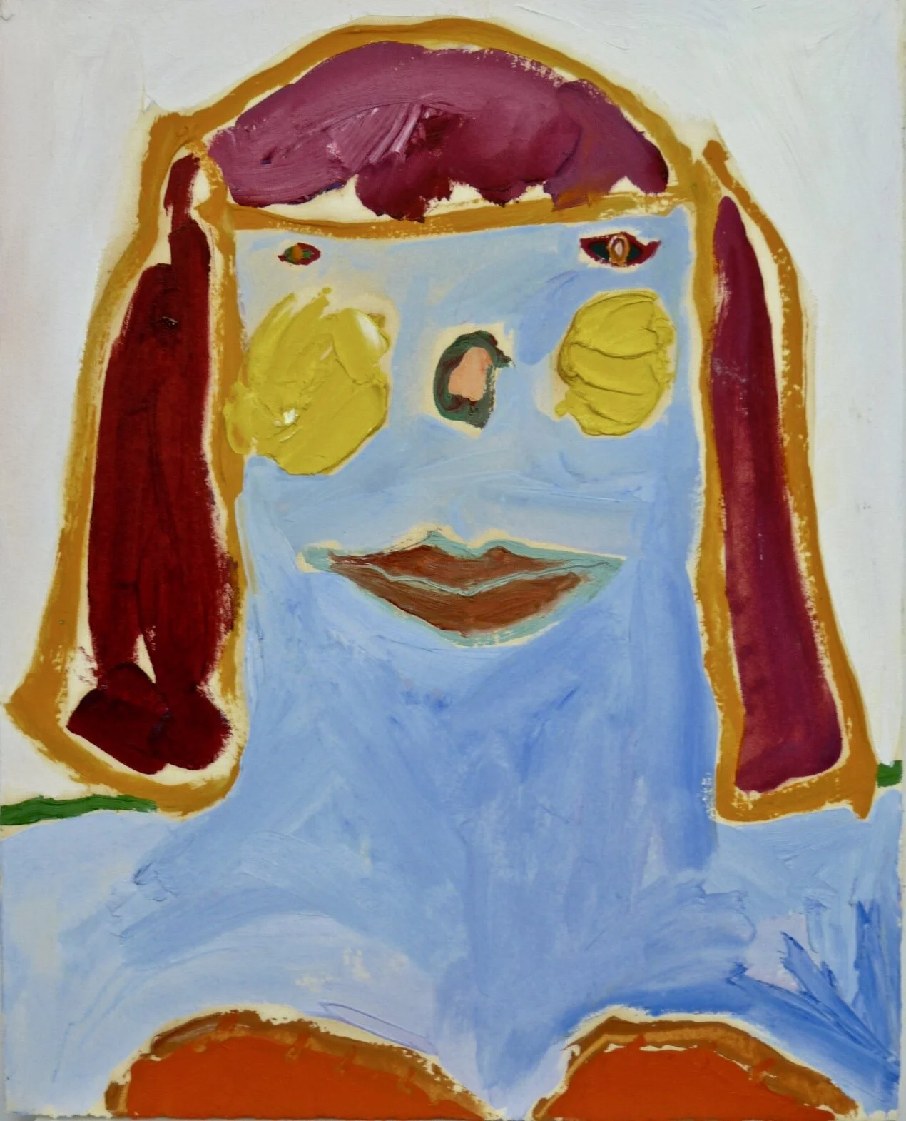 Norwegian Ballerina: Agneta, 1973, oil on BFK Rives paper, 6.5" x 6.25”