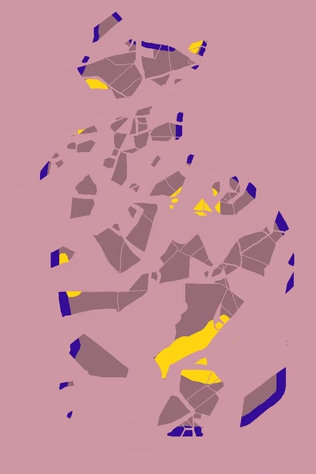 Carciofi (3/4), 2012, digital painting printed on BFK Rives paper, 17” x 11”