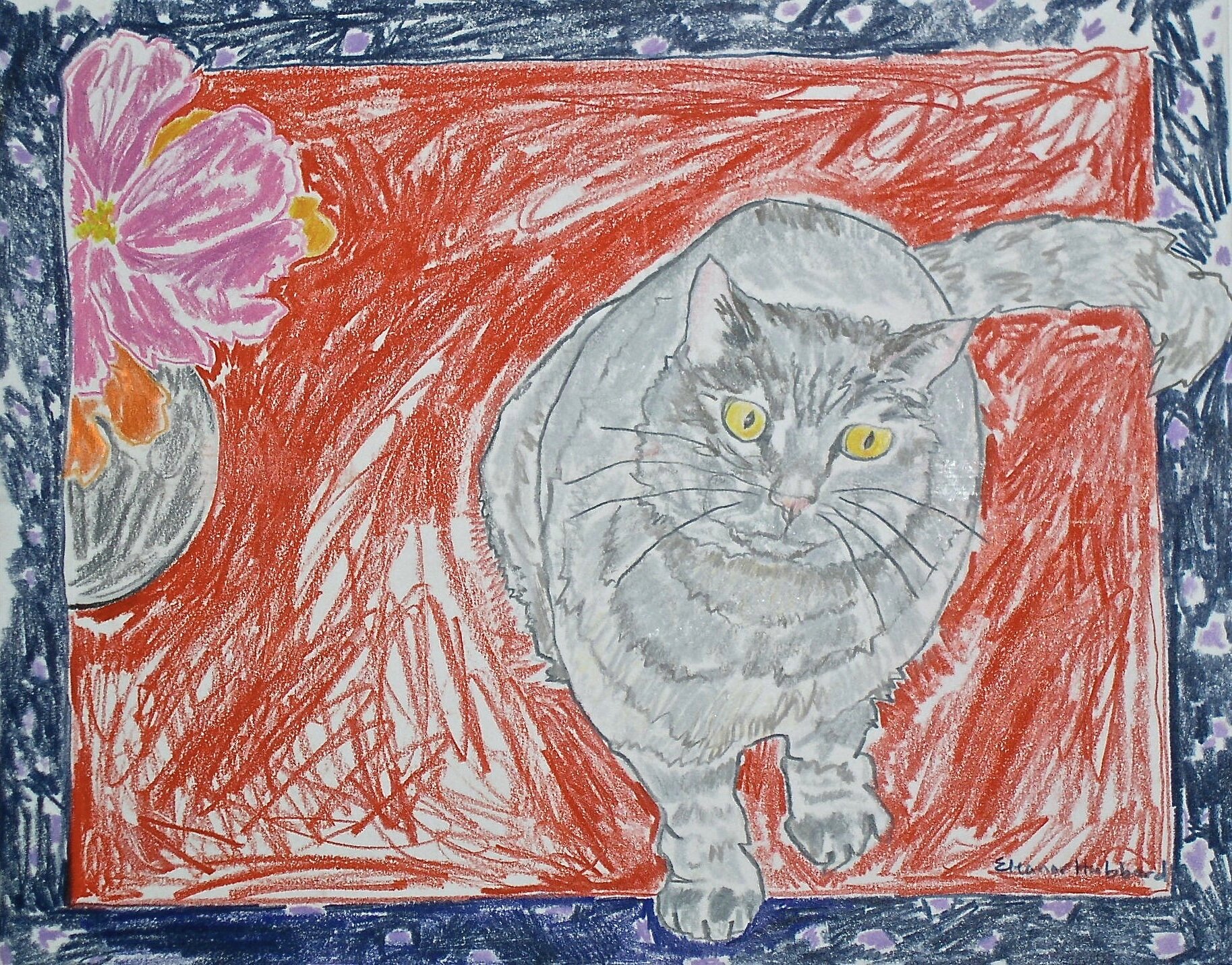 Newie’s Second Thought, 2006, colored pencil and watercolor on Arches paper, 11.5” x 9”