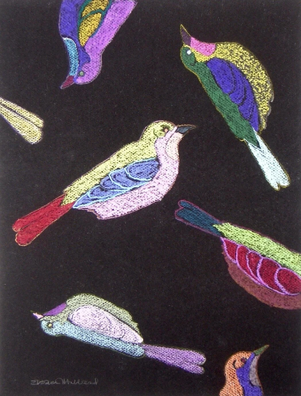 Boston Brahmins, 2003, oil pastel on Mi-Teintes paper, 11” x 8.5”