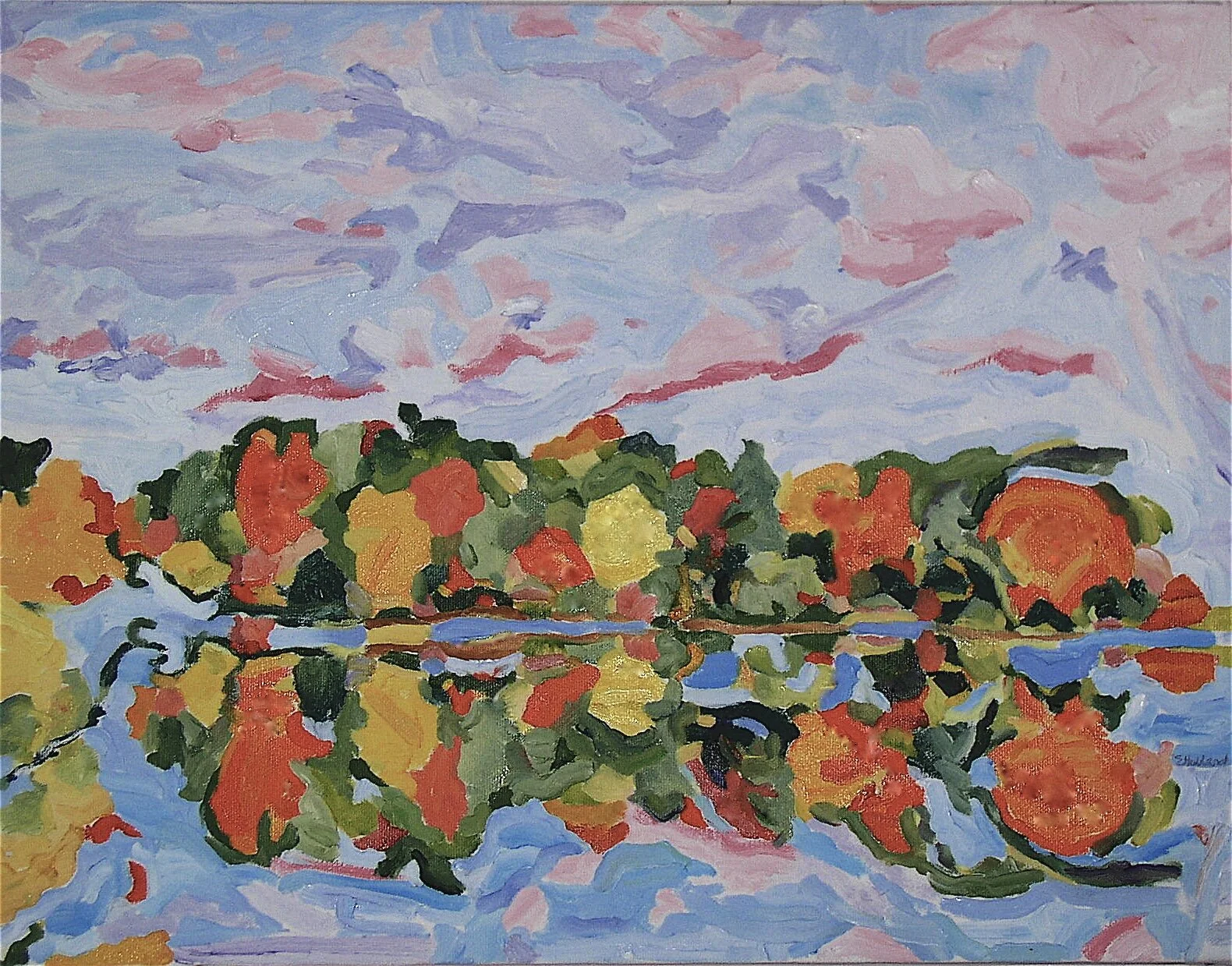 Fenn’s Pond, 2002, oil on canvas, 12” x 16”