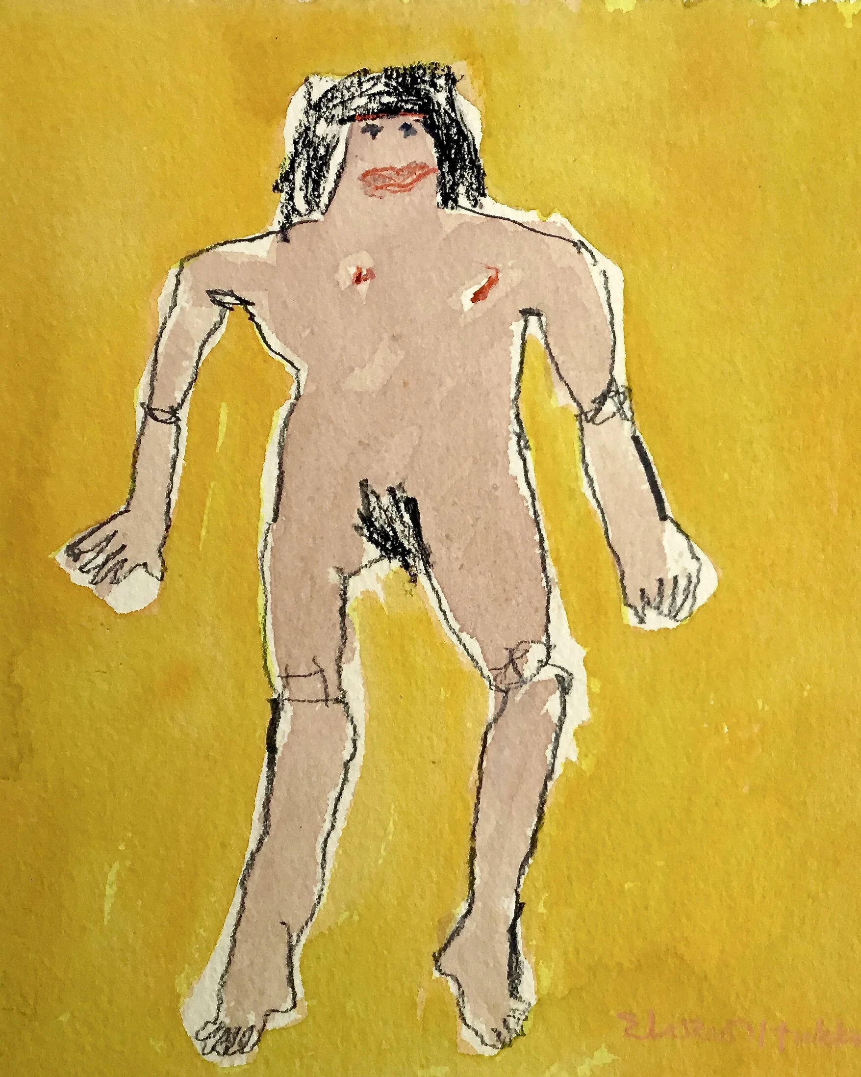 Sirens: Gladiola, 1982, colored pencil and watercolor on paper, 9" x 6"