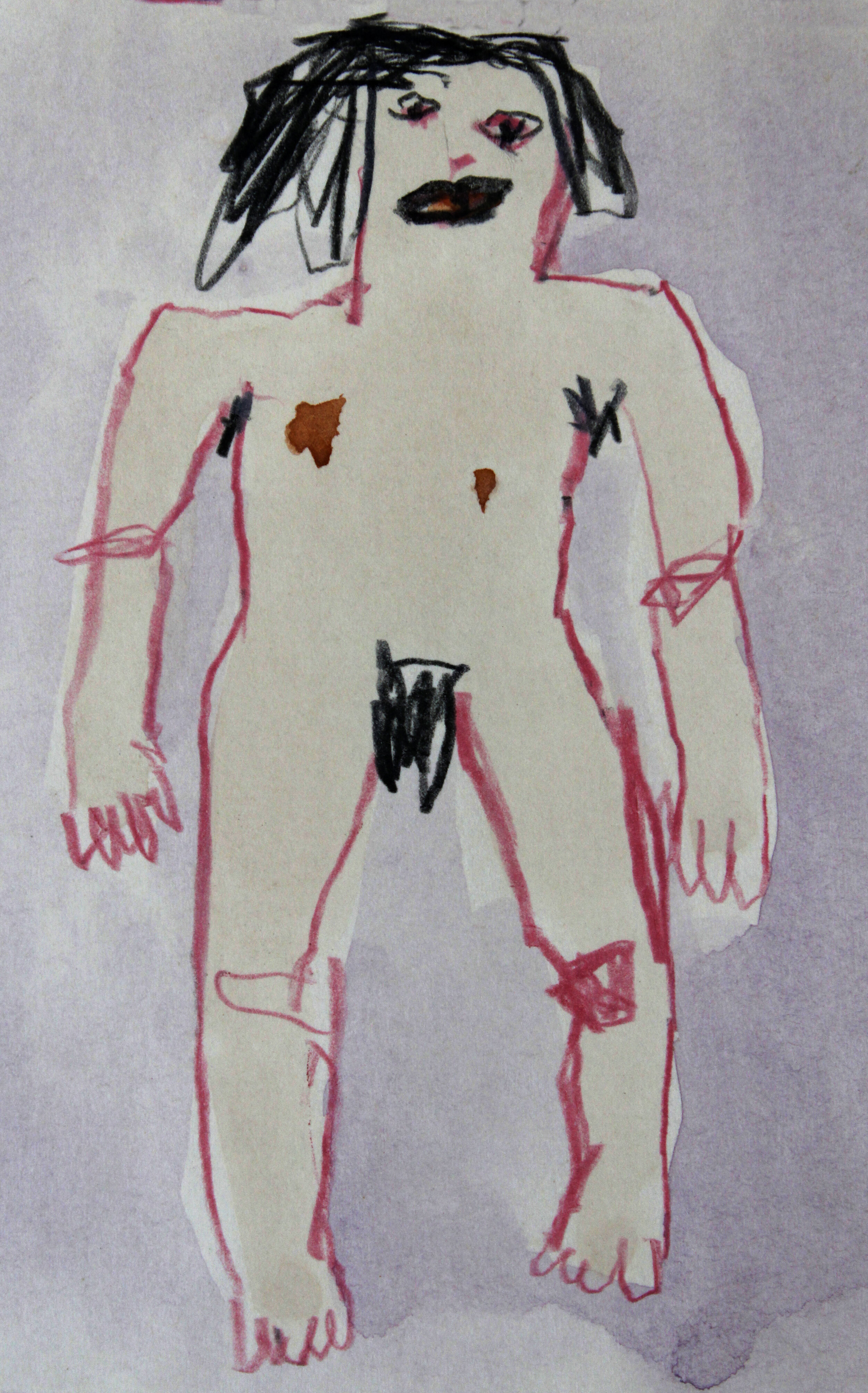 Sirens: Dahlia, 1982, colored pencil and watercolor on paper, 8" x 7"