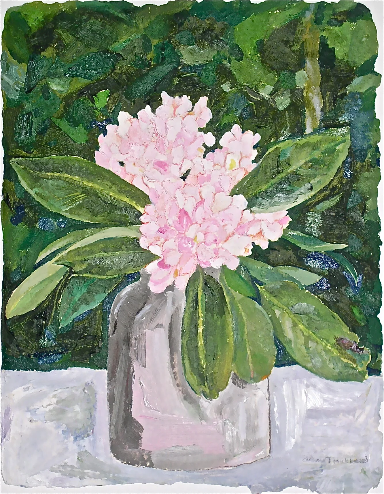 Mustard Jar in June, 2001, oil on Arches paper, 12” x 10”  