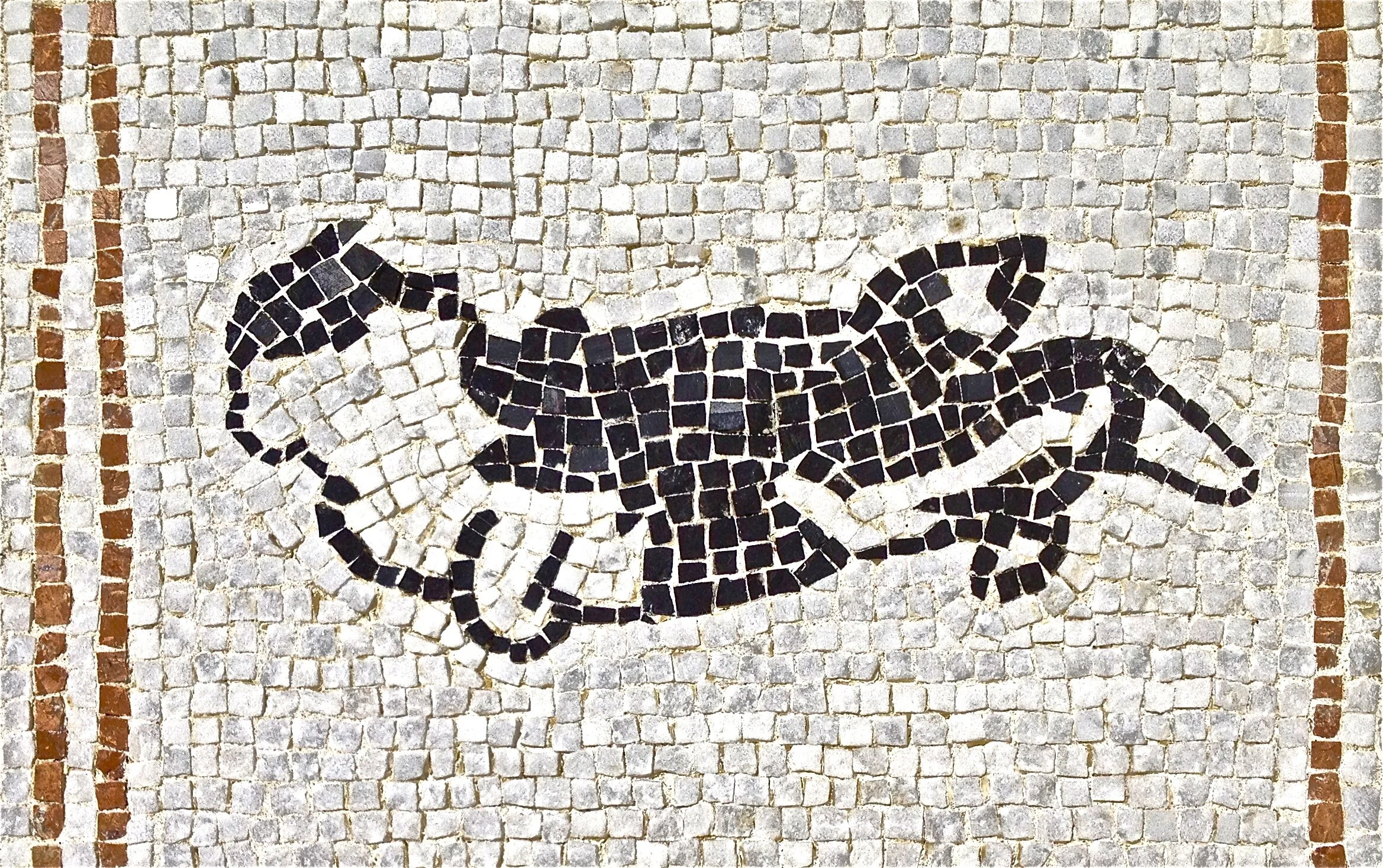 Hadrian’s Cat, 2012, mosaic stone construction, 7” x 11”