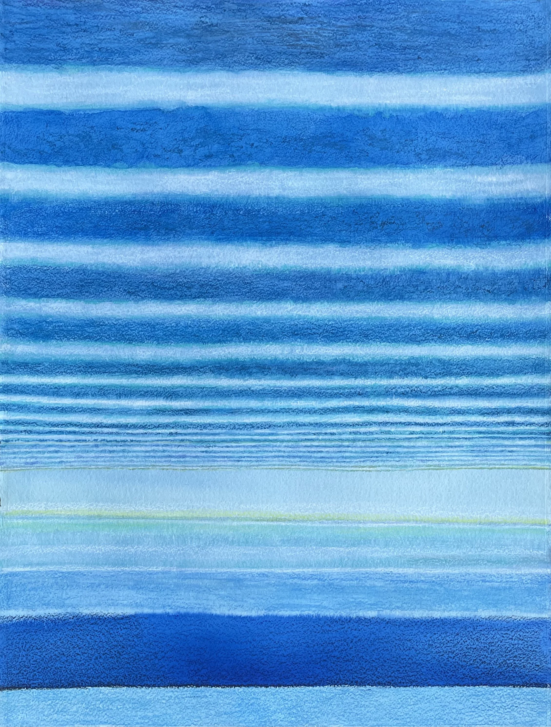 November, 2021, watercolor and colored pencil on Arches paper, 30” x 22"