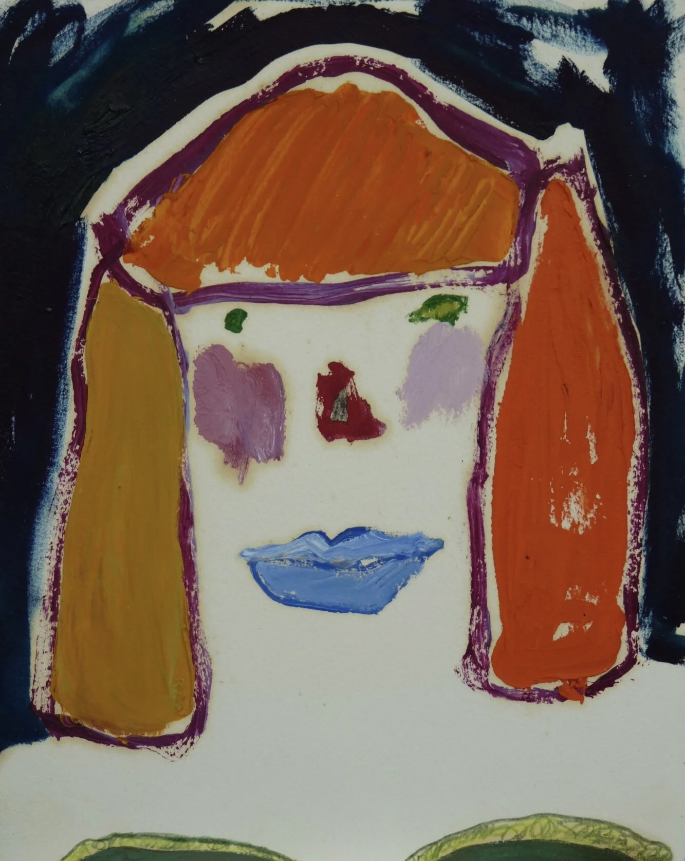 Norwegian Ballerina: Inger, 1973, oil on BFK Rives paper, 6.5" x 6.25”