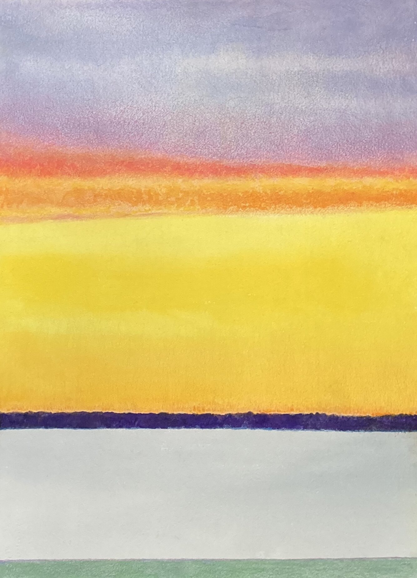 November, 2020, watercolor and colored pencil on Arches paper, 30” x 22"