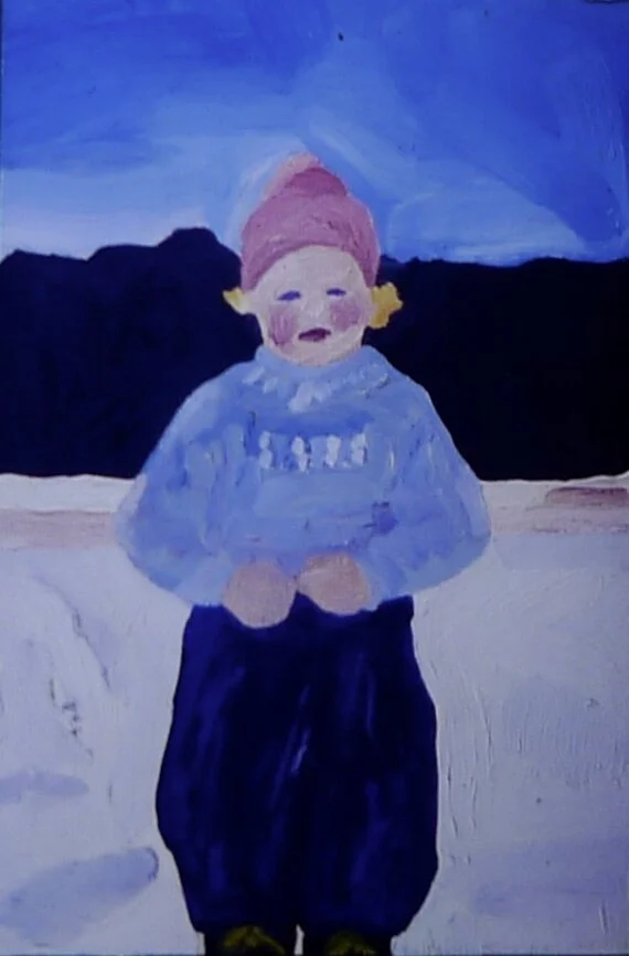 Island Boy, 1986, oil on museum board, 9" x 6"