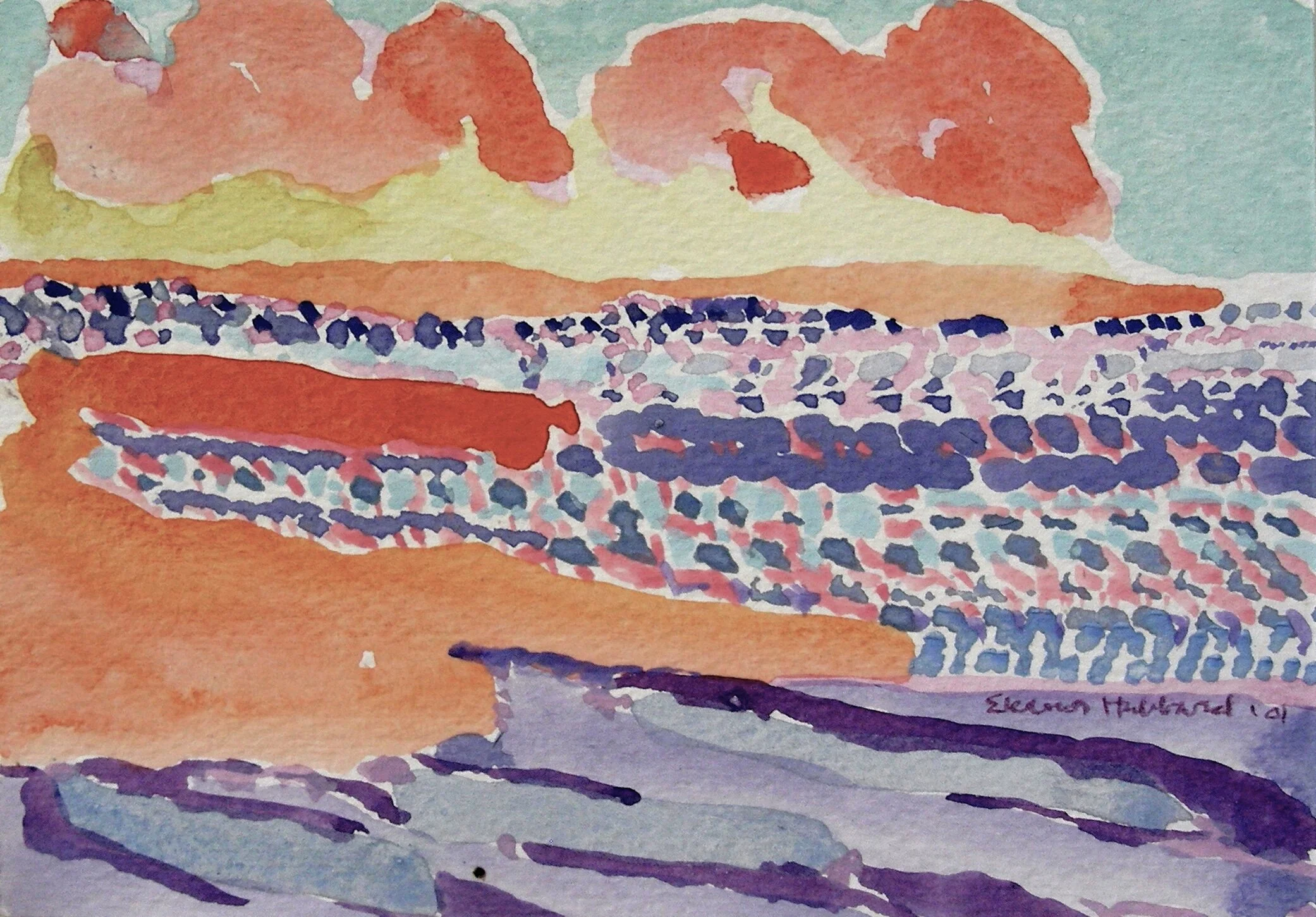 Barn Bay, 2007, watercolor on Arches paper, 7” x 10”