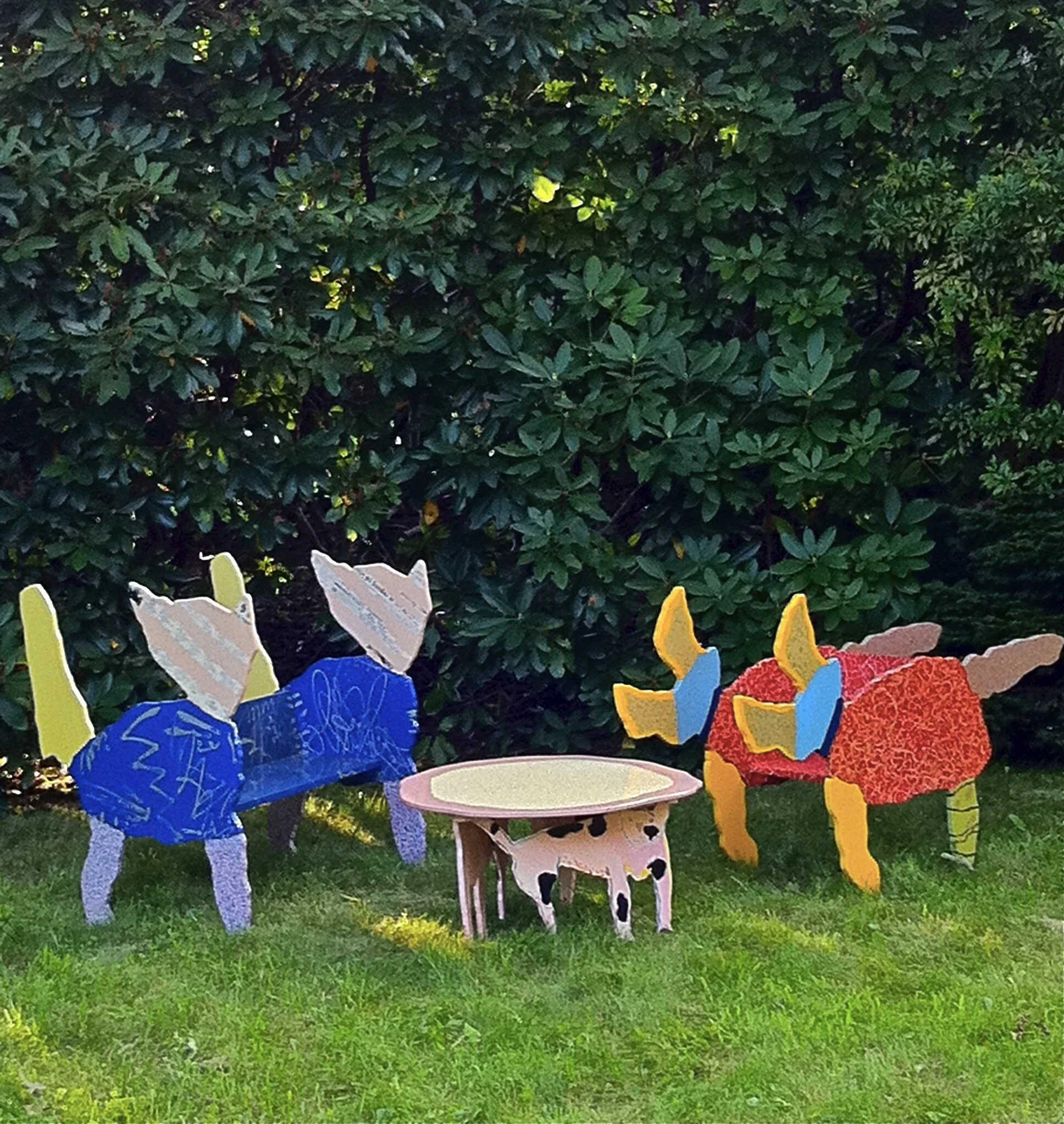 Feline Tea, Institute Voleu, 2011, polychrome Baltic birch, 4’ x 20’