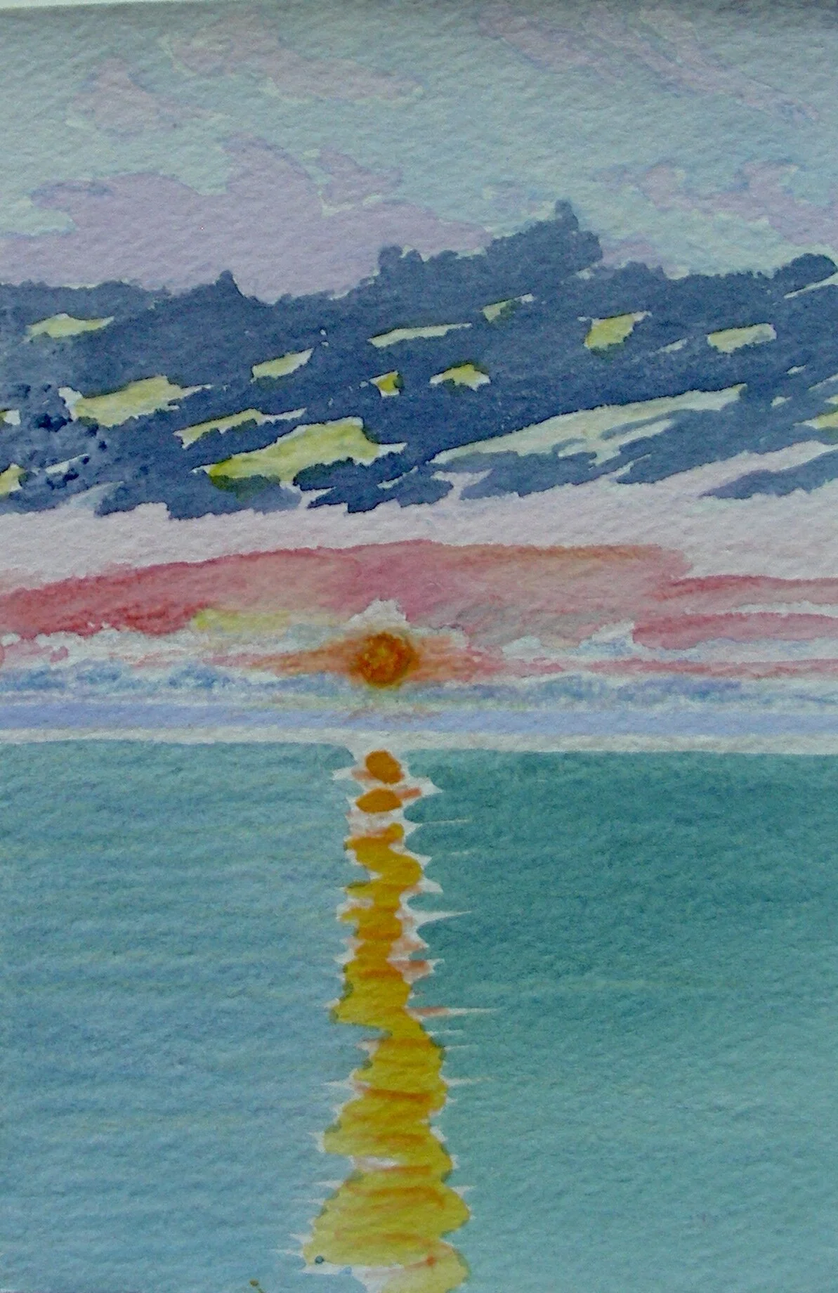 Aperatif, 1997, watercolor and gouache on Arches paper, 12" x 6"