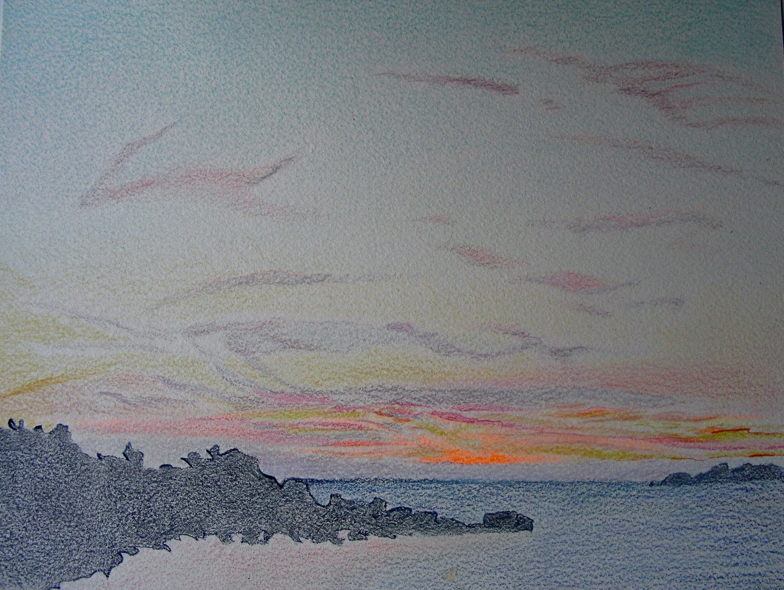 Same Time, Same Place: 09/13/2001, watercolor and colored pencil on Arches paper, 12” x 16”