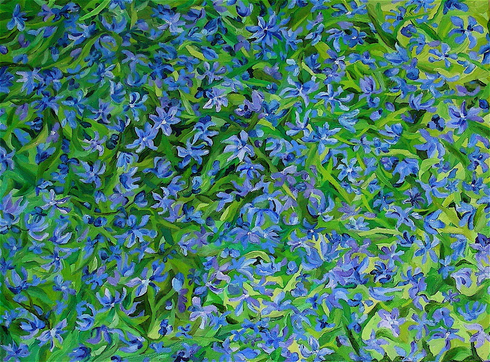 Connecticut Blues, 2003, oil on canvas, 9” x 11”