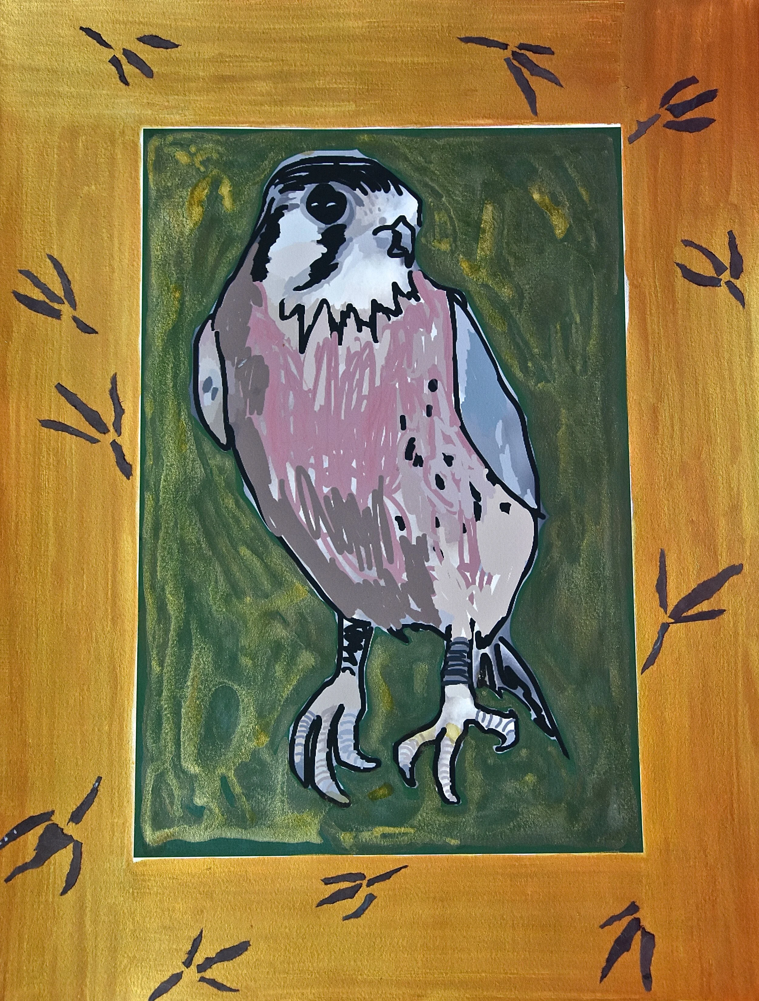 Read My Prints,  2013, hand colored digital print on BFK Rives paper, 19” x 13”