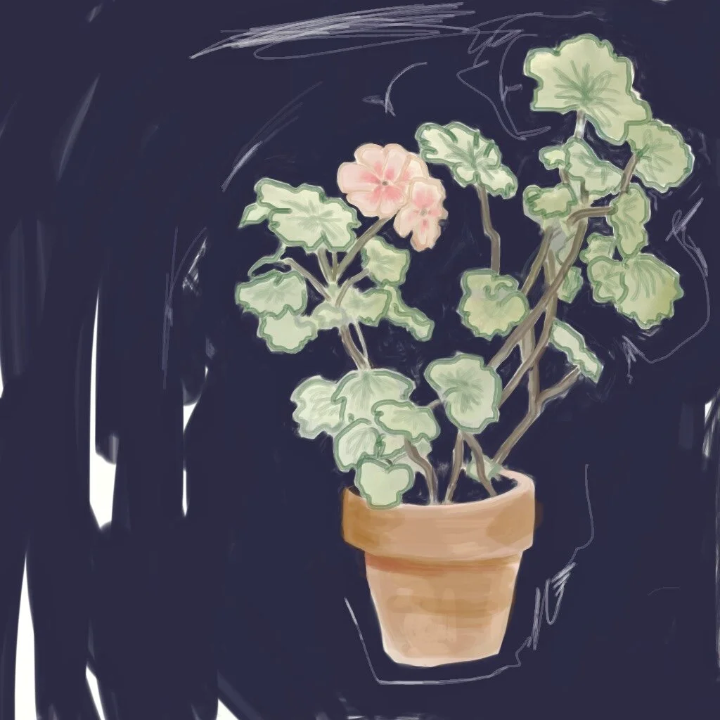 Read My Leaves, 2021, iphone drawing printed on BFK Rives paper, 13” x 13”