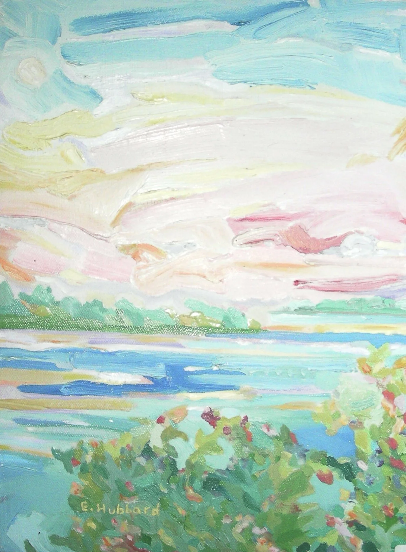 Pastel Port, 1994, oil on canvas, 14” x 10”