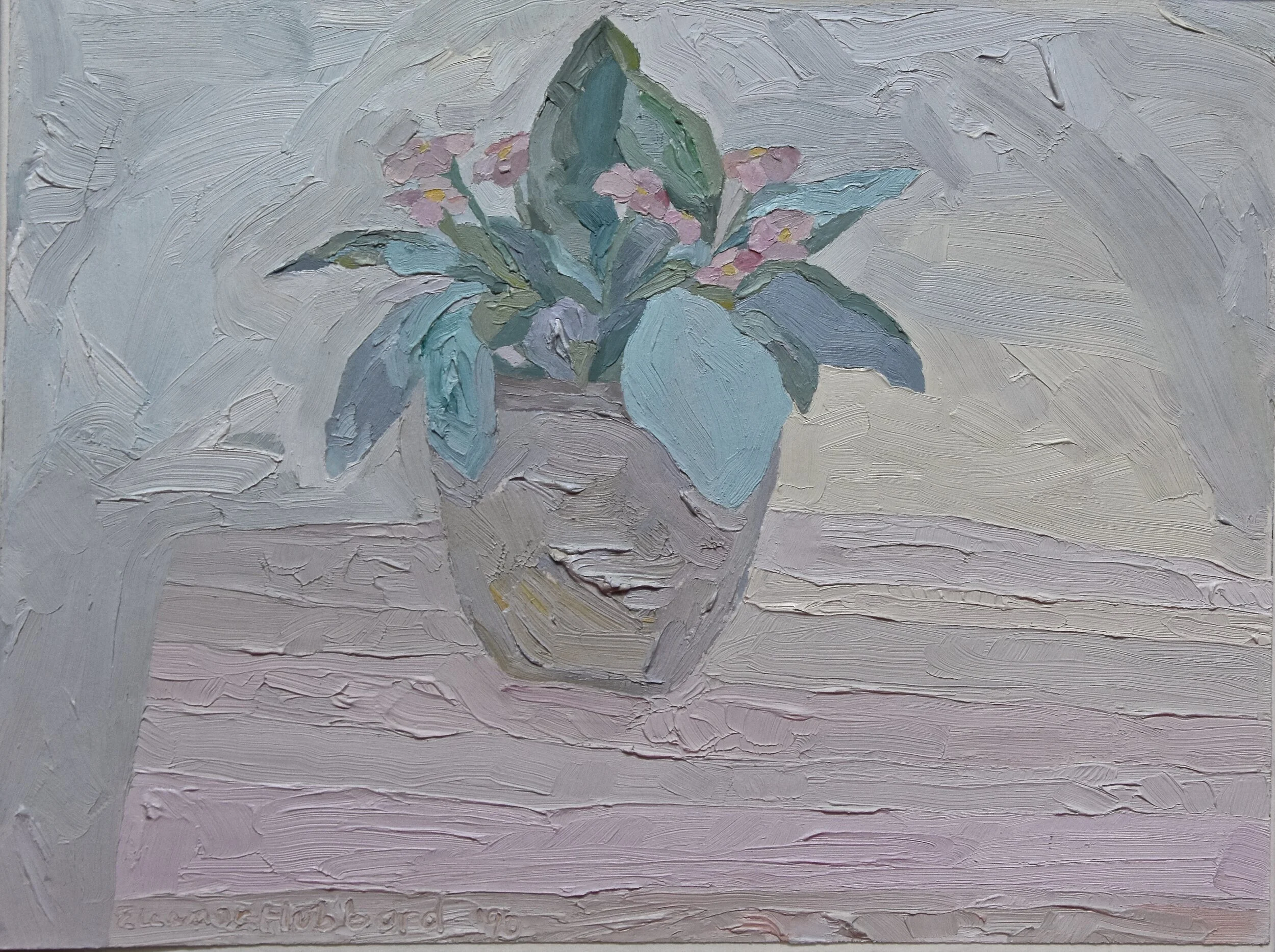 Philadelphia Tuesday, 1990, oil on paper laid on board, 12.2" x 16"