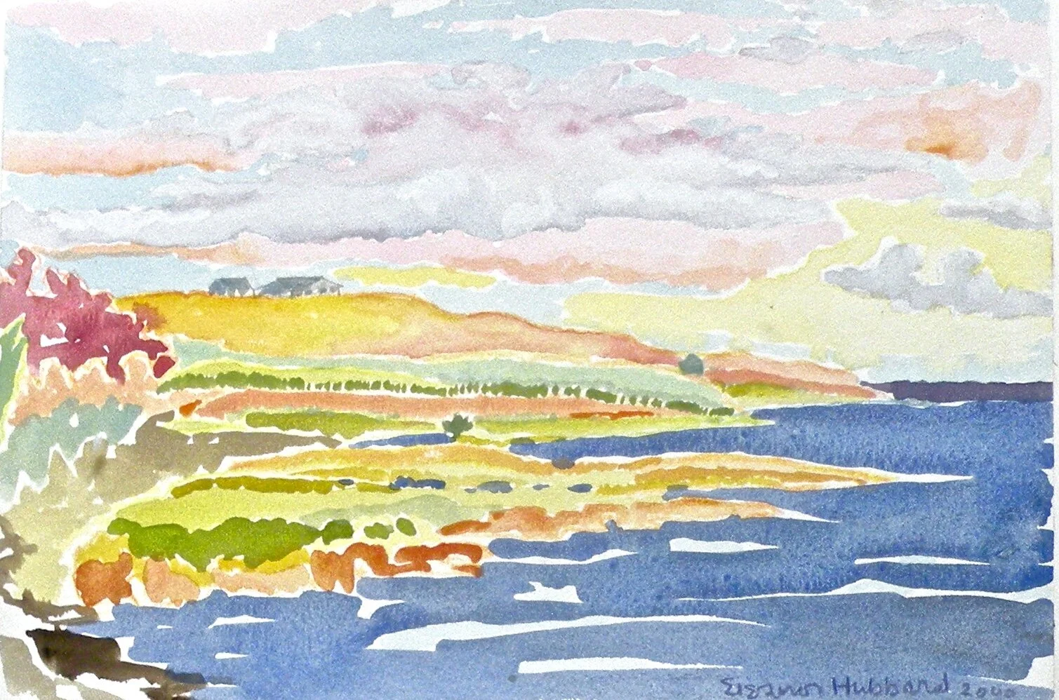 Secret Cove, 2000, watercolor on Arches paper, 7” x 10”