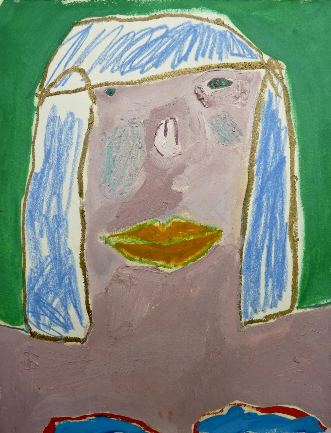 Norwegian Ballerina: Gunhild, 1973, oil on BFK Rives paper, 6.5" x 6.25”