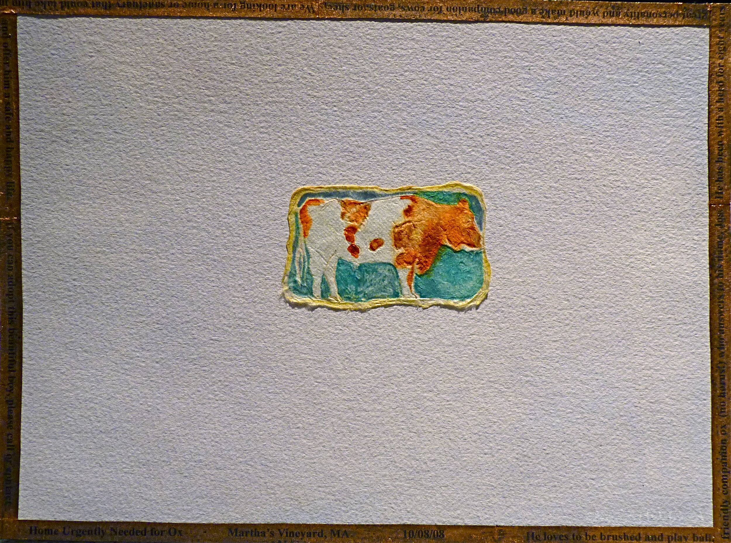 It Started Here, 2009, watercolor on mulberry paper collage,  on BFK Rives paper, 11” x 16”