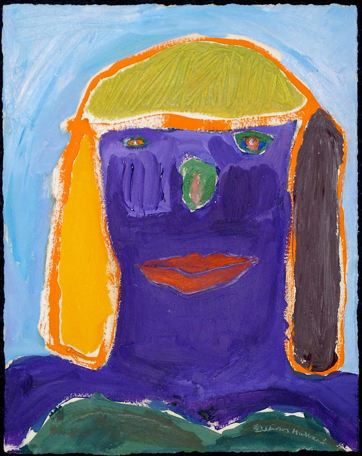 Norwegian Ballerina: Gro, 1973, oil on BFK Rives paper, 6.5" x 6.25”