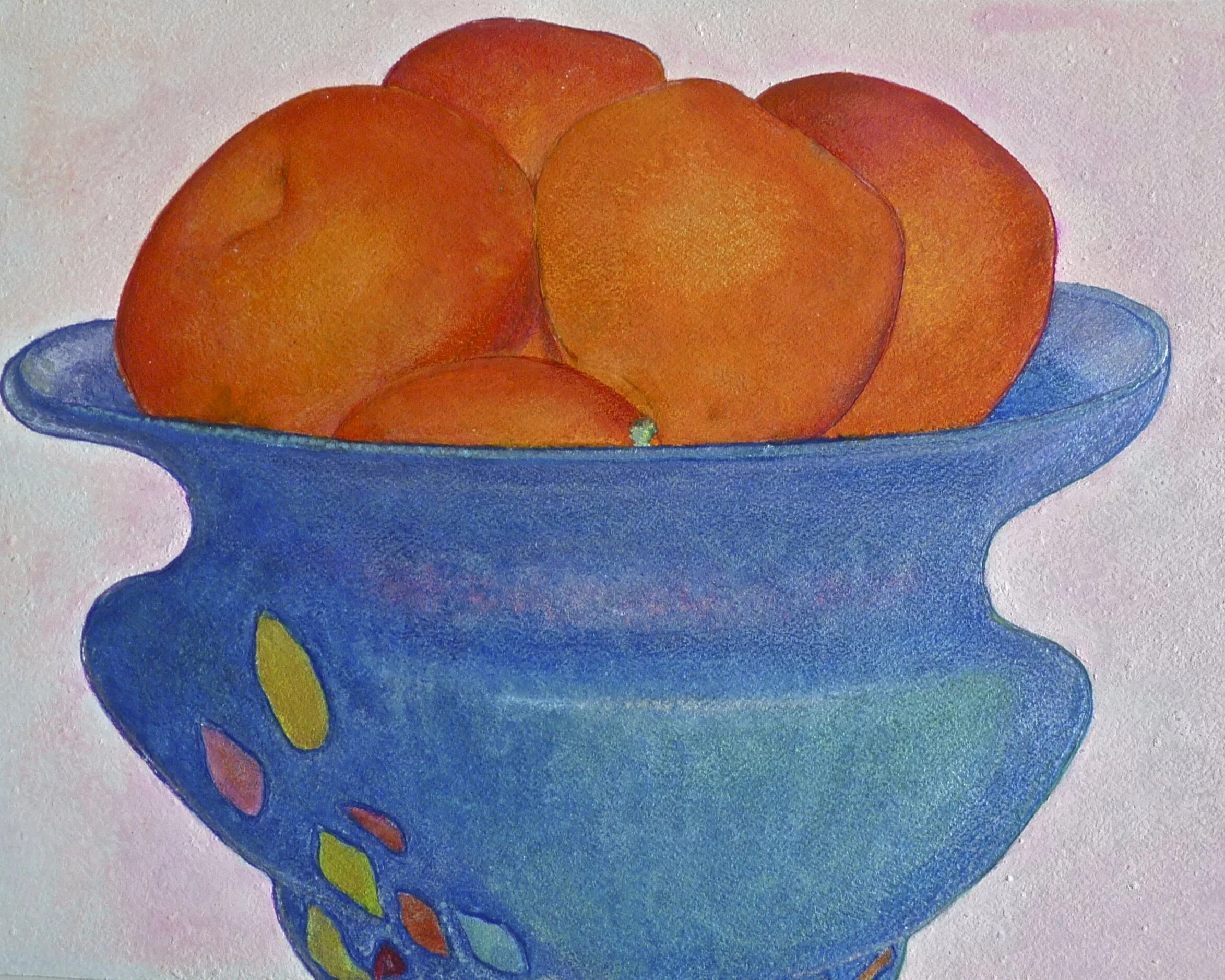 More Than An Orange, 2014, colored pencil on Arches paper, 12” x 16”