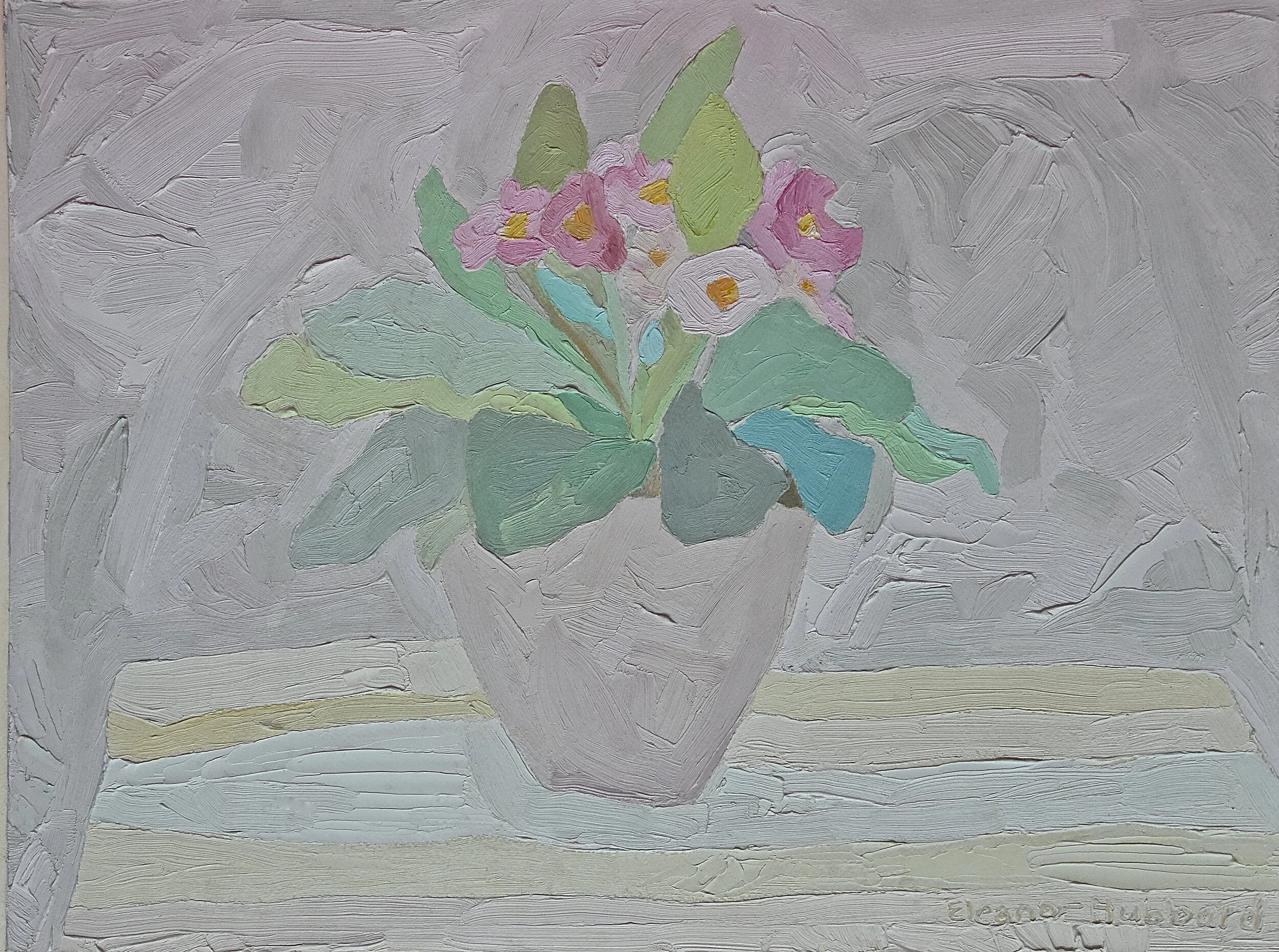 Philadelphia Wednesday, 1990, oil on paper laid on board, 12.2" x 16"