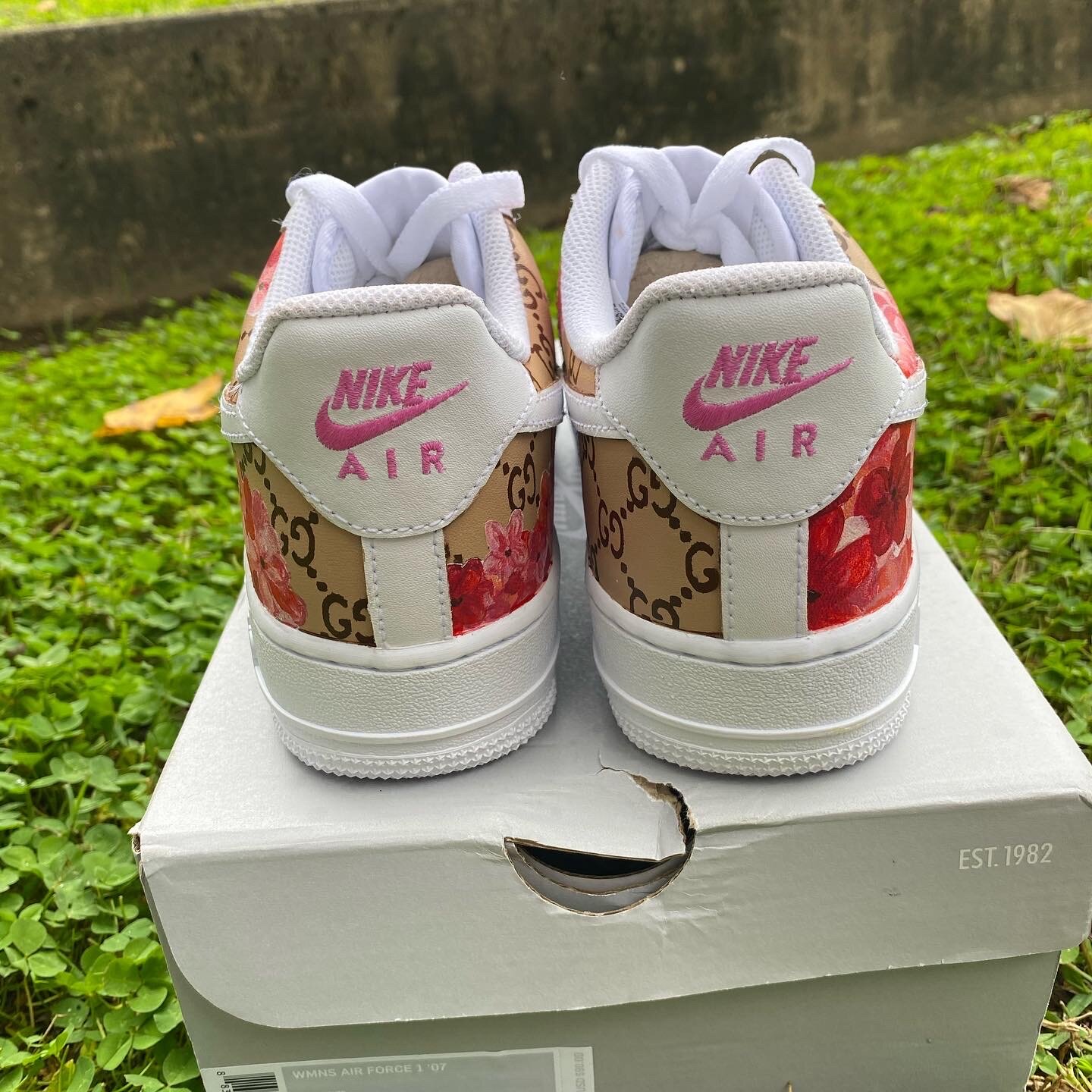 Custom Nike Air Force 1 ‘07 Low - Gucci Fabric — Q's Custom Sneakers