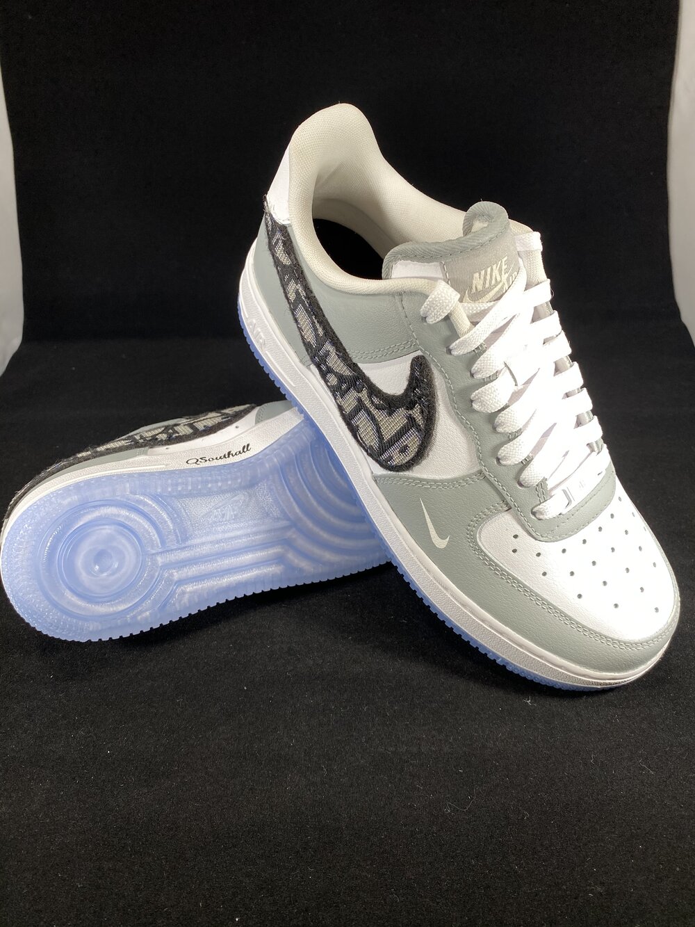 Nike By You Air Force 1 Low Dior Platinum Grey CT3761-991 Men's Size 8.5  Shoes