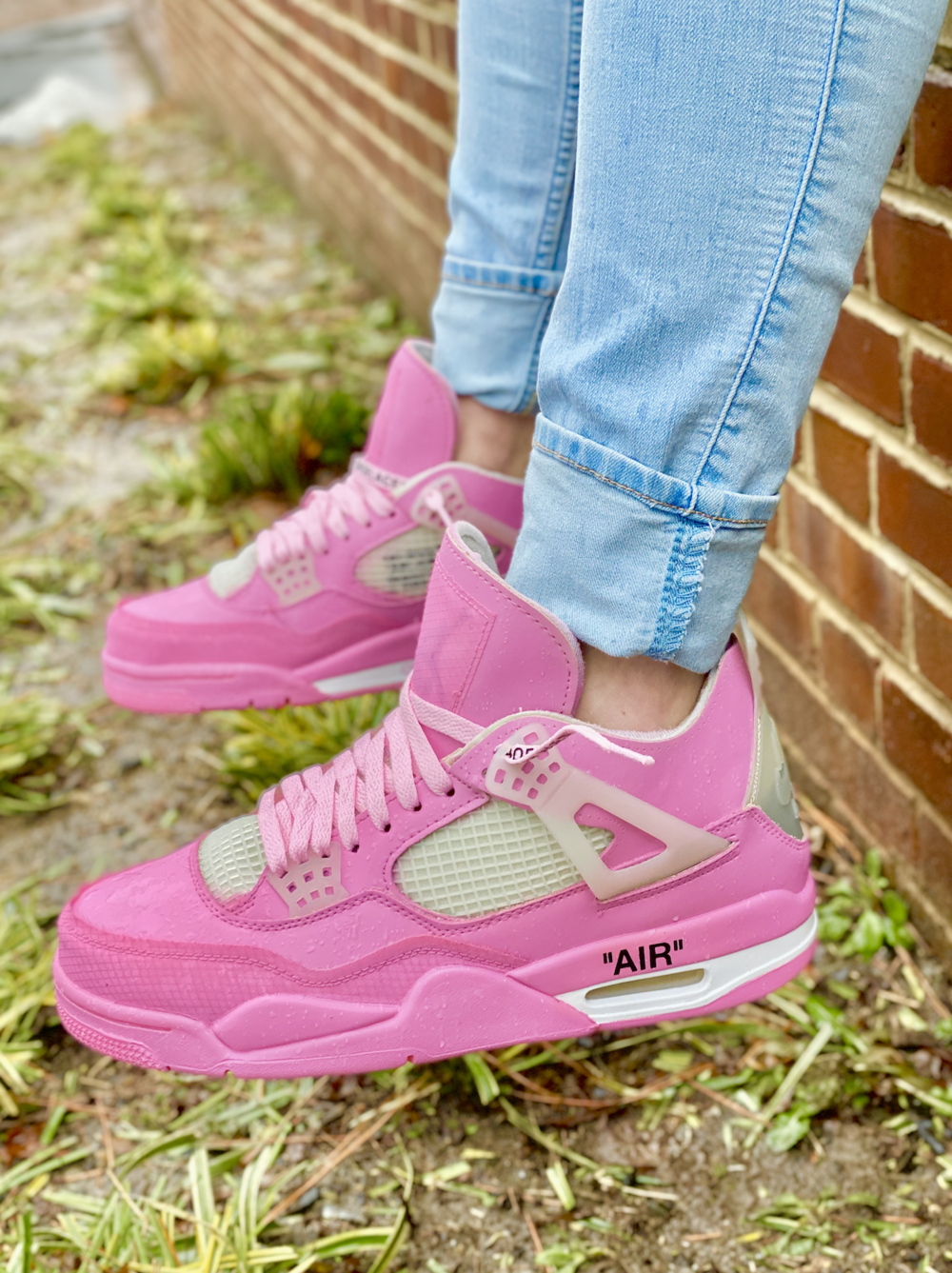 Air Jordan 4 Pink Dinosaur Custom  Air jordans, Sneakers nike, Nike shoes