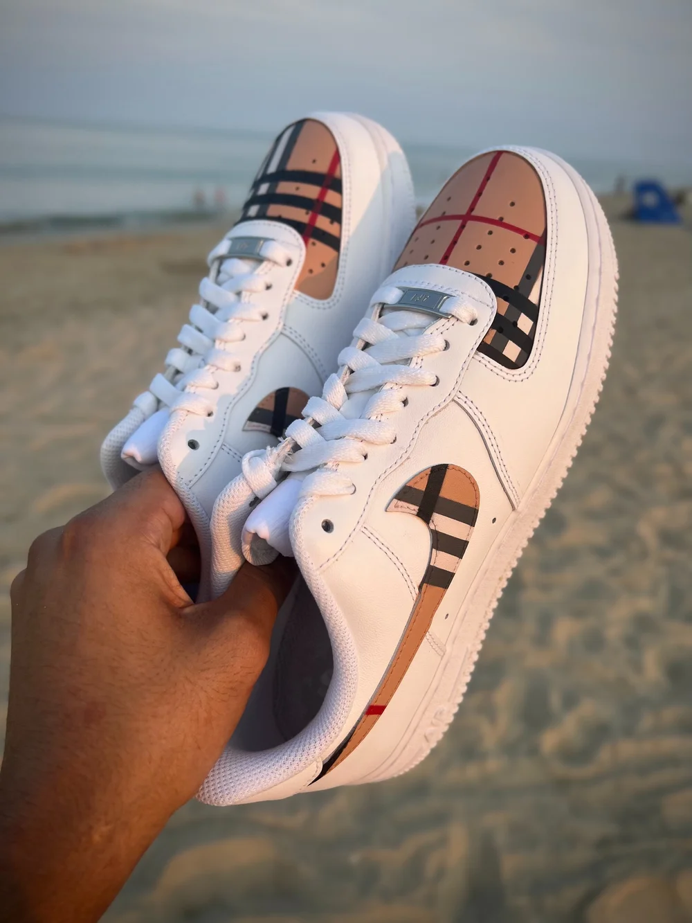 Custom Nike Air Force 1 '07 Low - Burberry — Q's Custom Sneakers