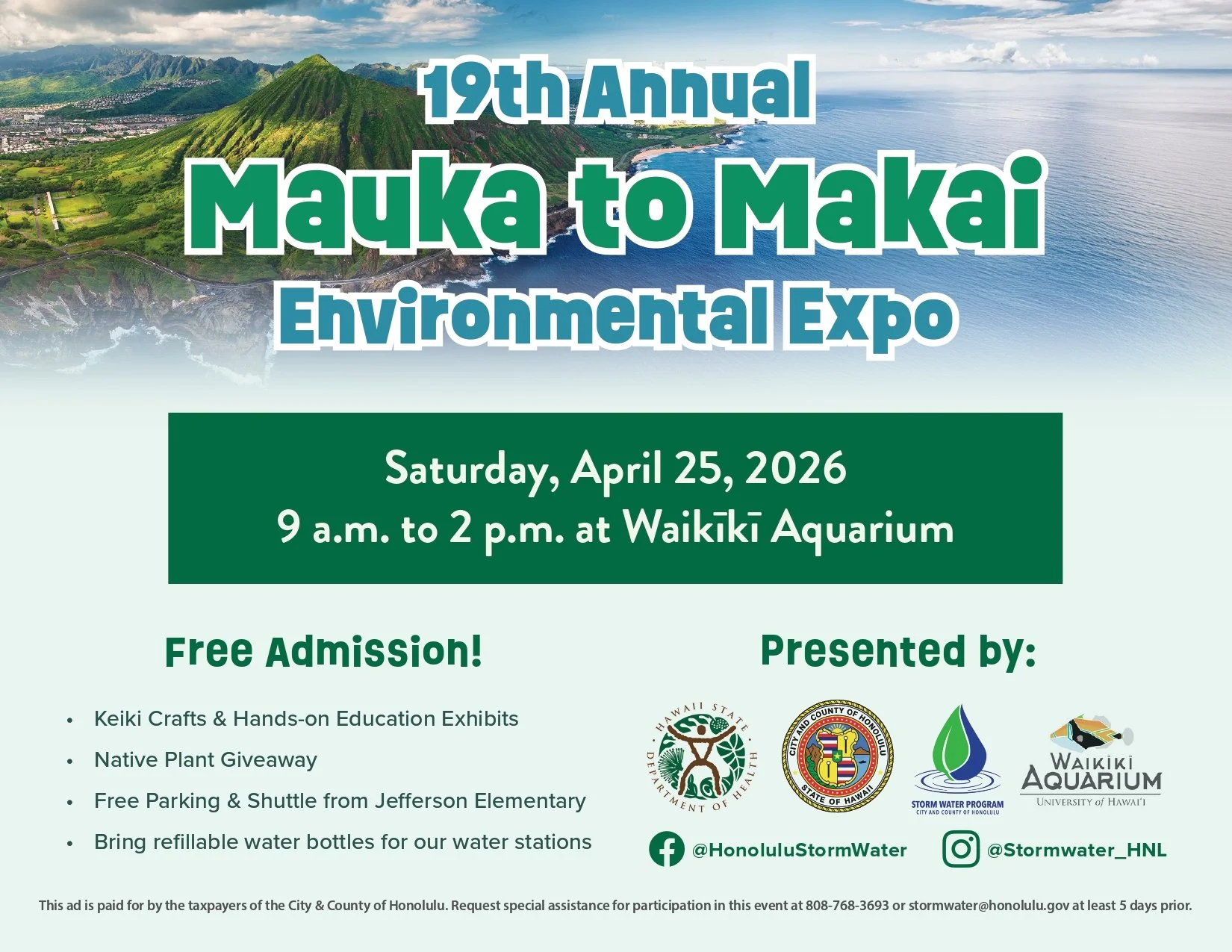 19th Annual Mauka to Makai Environmental Expo