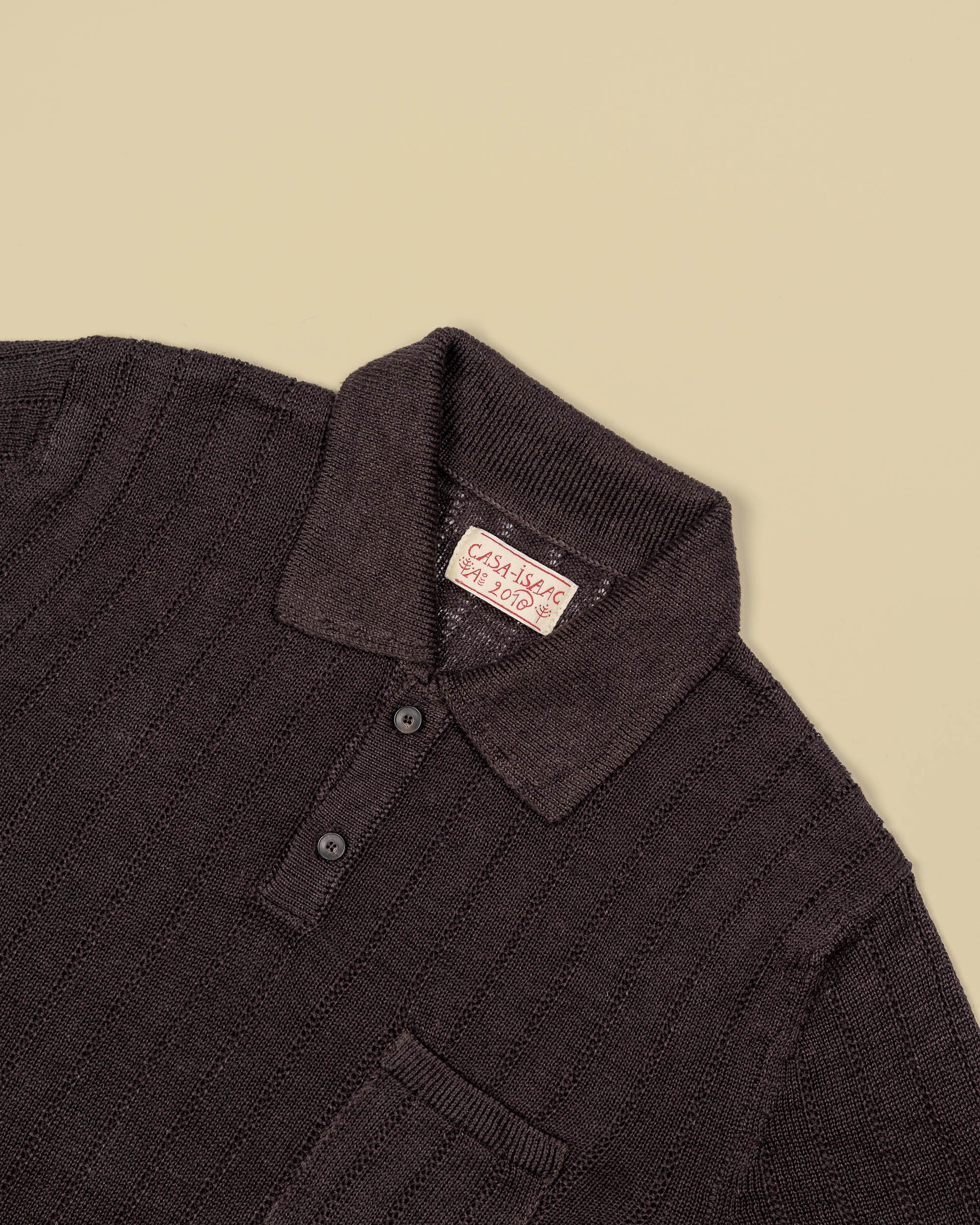 100% Linen Polo - CC15 Brown