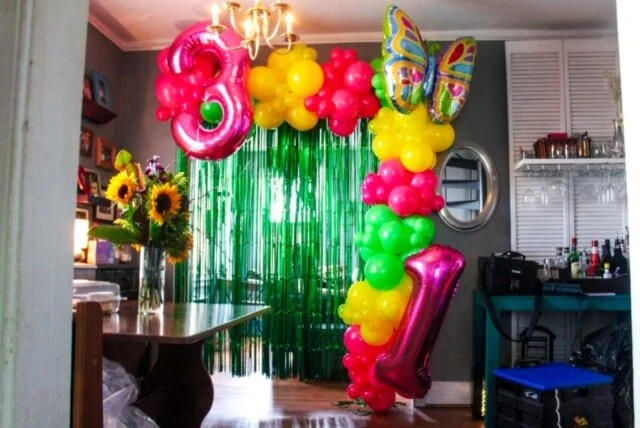12ft worth of Balloon Garland + Mylar Add-ons