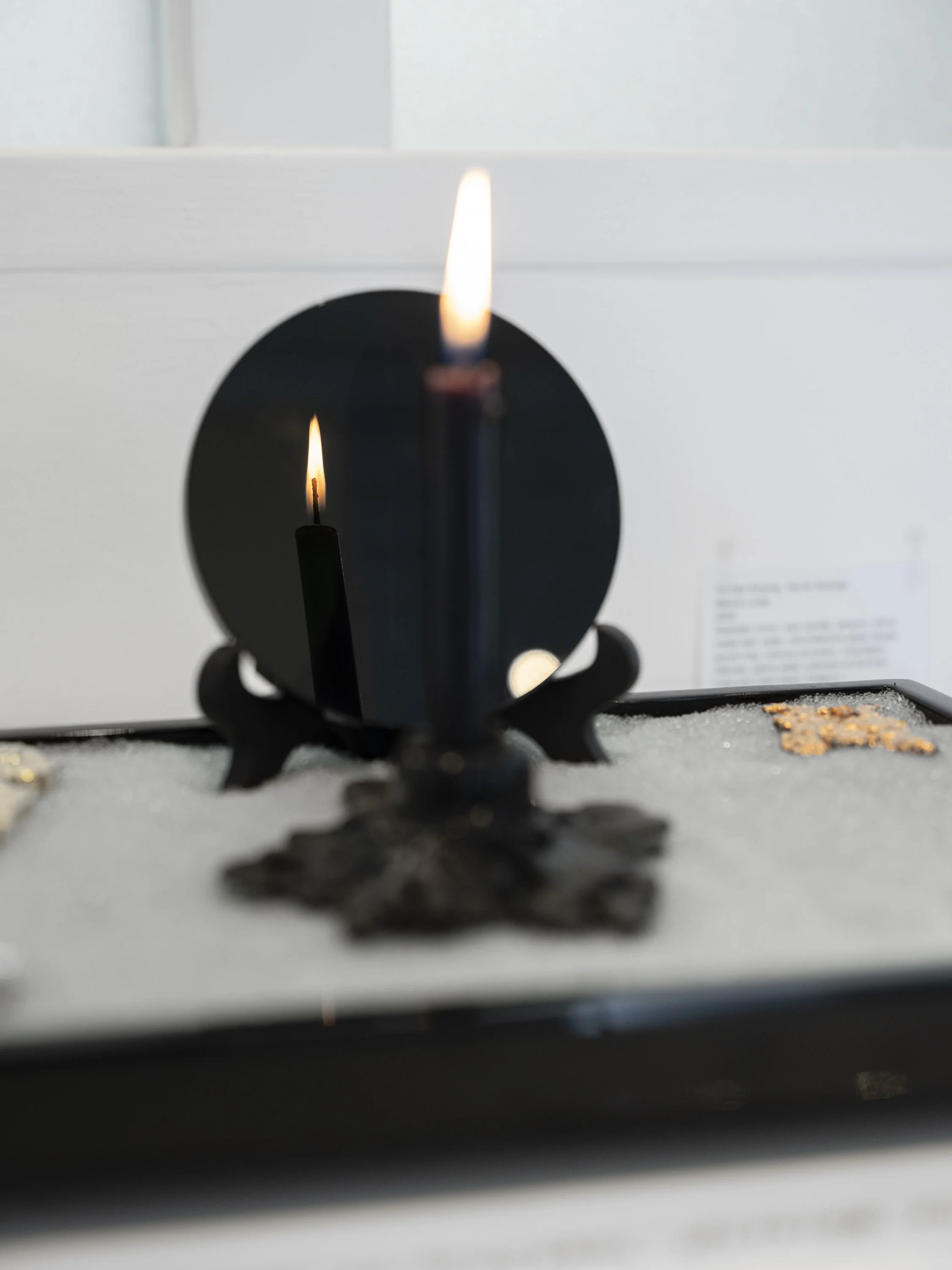 Detail: 'I’m Not Scrying, You're Scrying!'. This exhibition is dedicated to the memory of Katherine Ross (1960 - 2025), Eric Goldstein (1959 - 2 025), and Paul Croghan (1964 -2026).